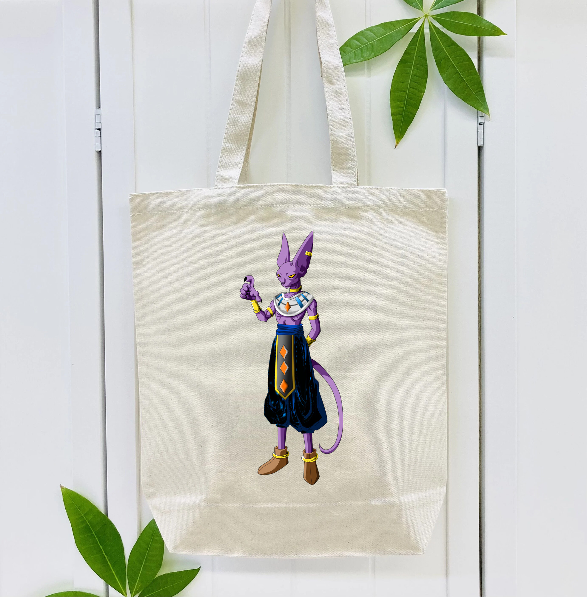 ドラゴンボール ビルス 破壊神ビルス DRAGON BALL Beerus Birusu 縦型キャンバス生地手提げバッグ　トートバッグ