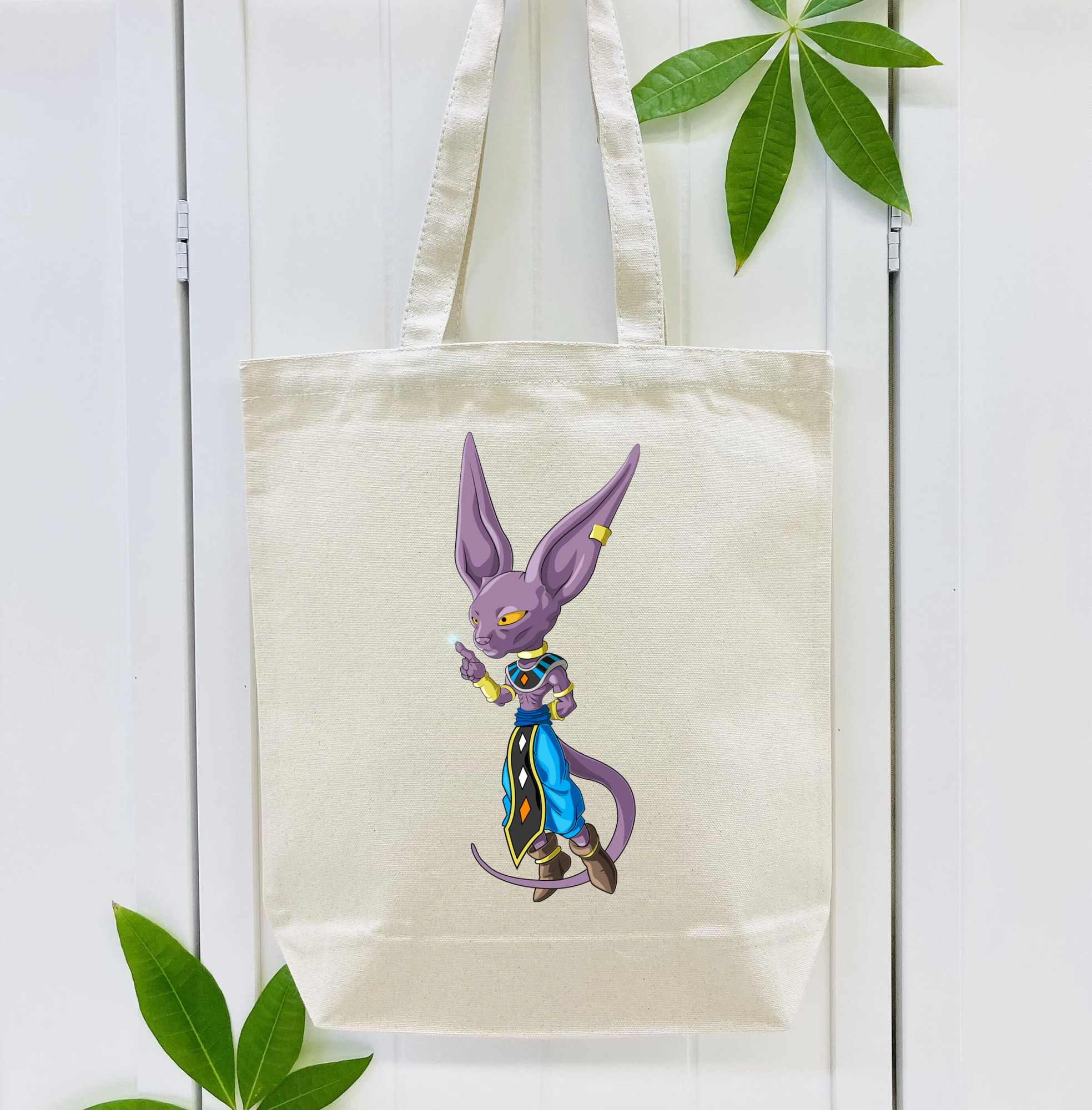 ドラゴンボール ビルス 破壊神ビルス DRAGON BALL Beerus Birusu 縦型キャンバス生地手提げバッグ　トートバッグ