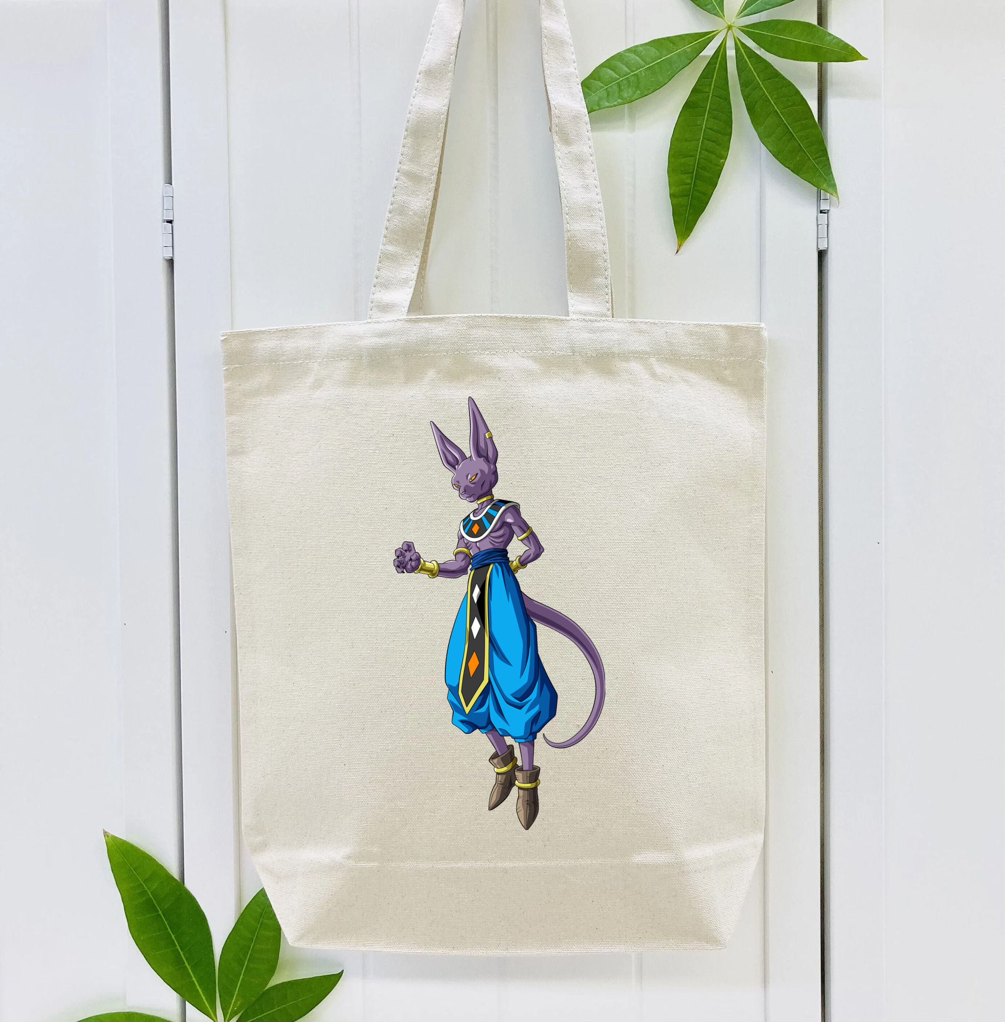 ドラゴンボール ビルス 破壊神ビルス DRAGON BALL Beerus Birusu 縦型キャンバス生地手提げバッグ　トートバッグ