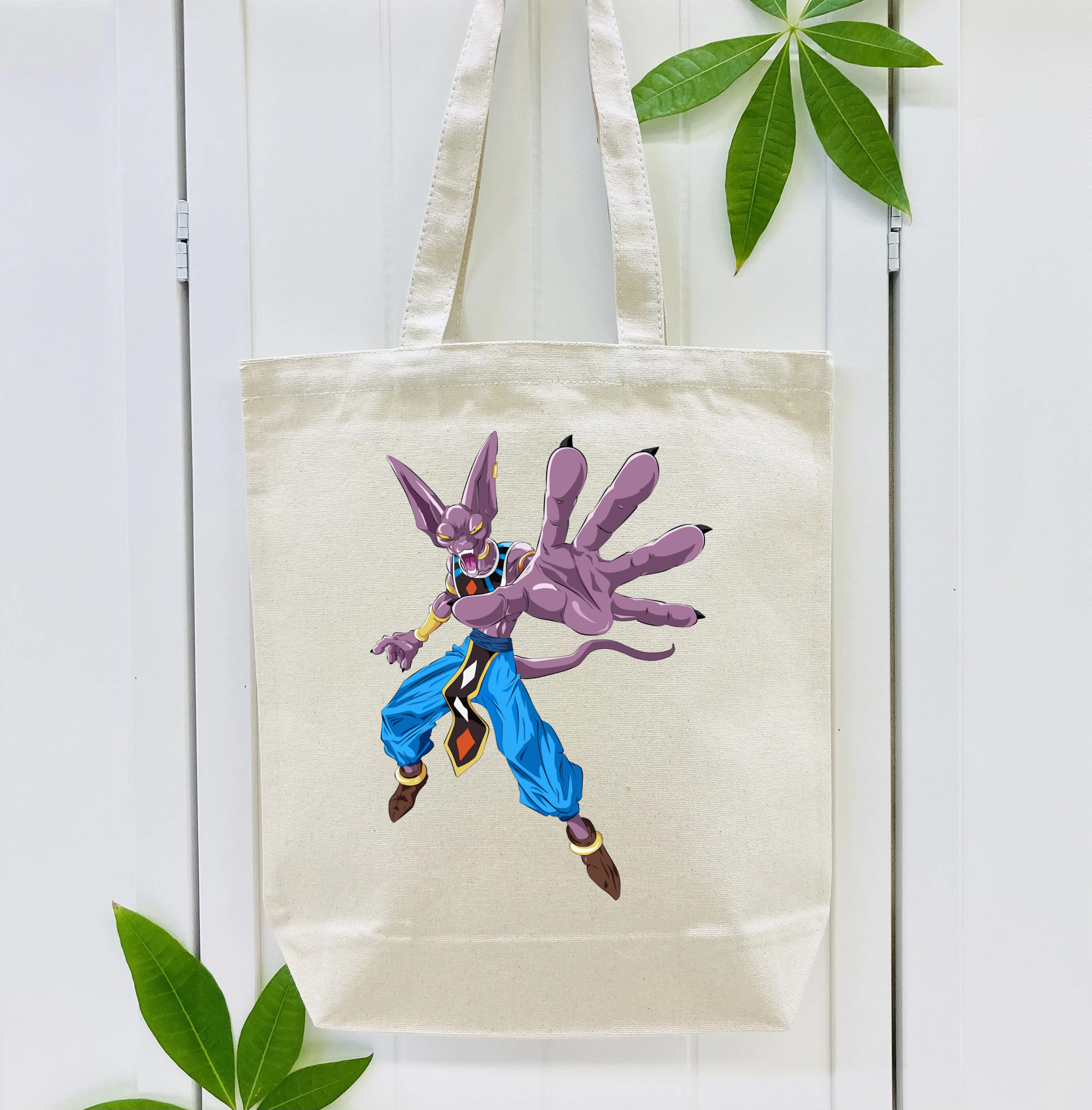 ドラゴンボール ビルス 破壊神ビルス DRAGON BALL Beerus Birusu 縦型キャンバス生地手提げバッグ　トートバッグ