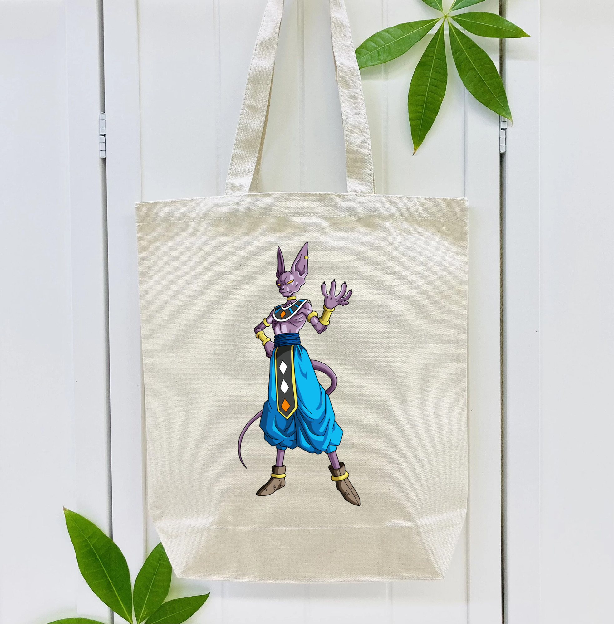 ドラゴンボール ビルス 破壊神ビルス DRAGON BALL Beerus Birusu 縦型キャンバス生地手提げバッグ　トートバッグ