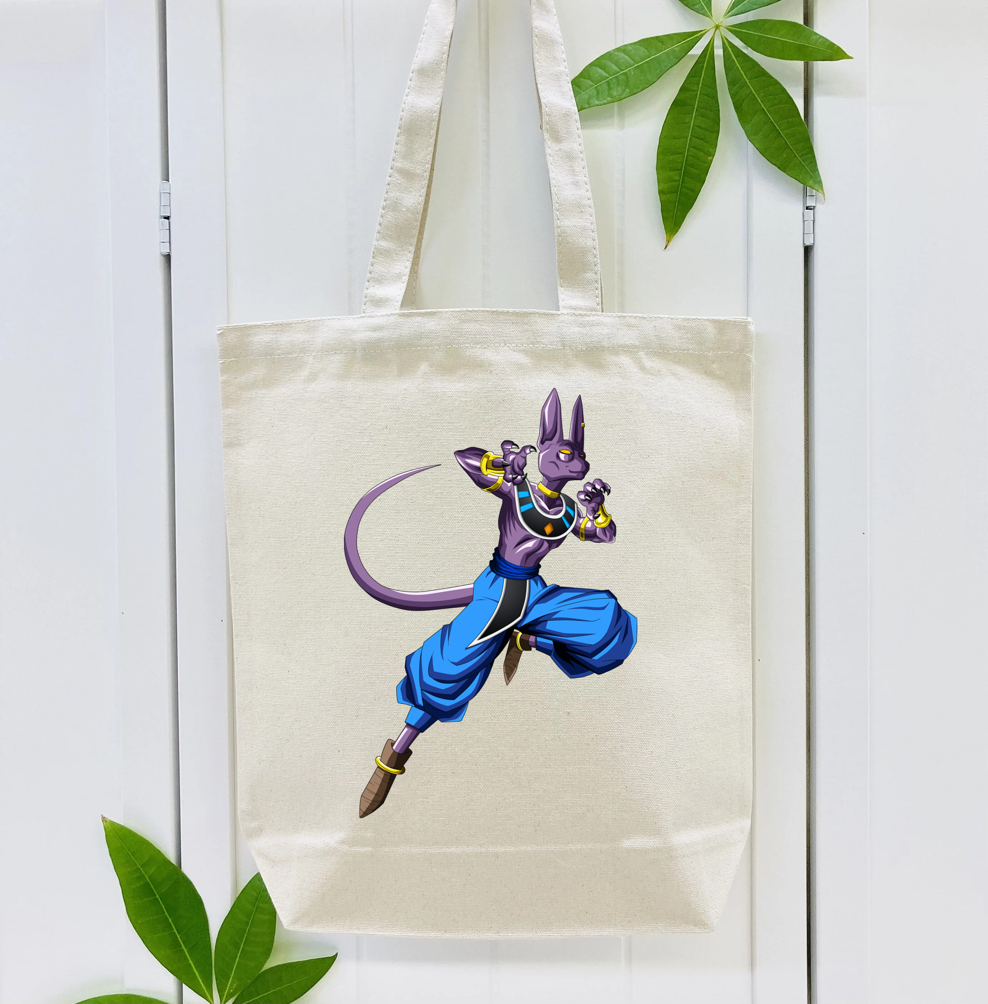 ドラゴンボール ビルス 破壊神ビルス DRAGON BALL Beerus Birusu 縦型キャンバス生地手提げバッグ　トートバッグ