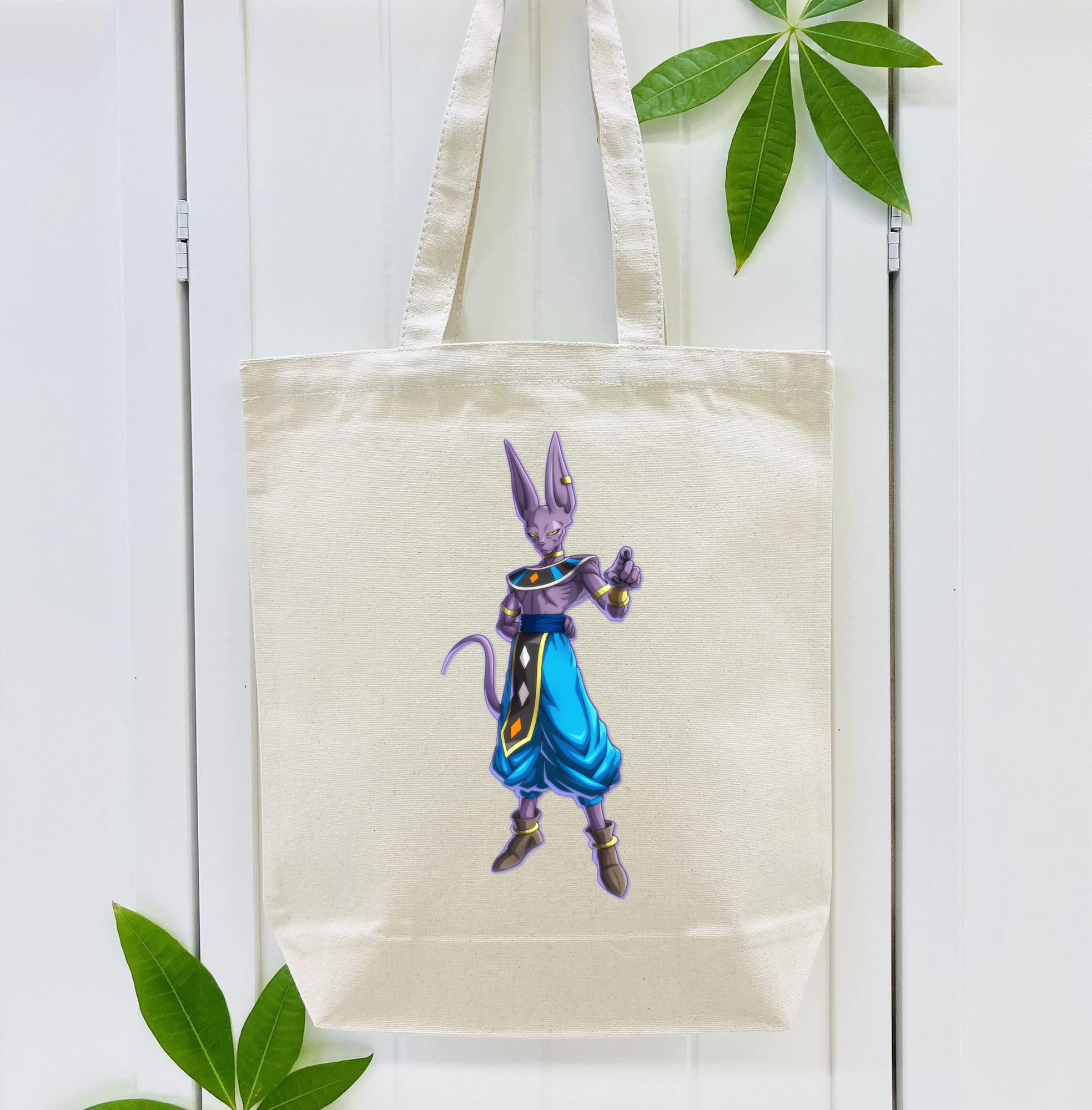 ドラゴンボール ビルス 破壊神ビルス DRAGON BALL Beerus Birusu 縦型キャンバス生地手提げバッグ　トートバッグ
