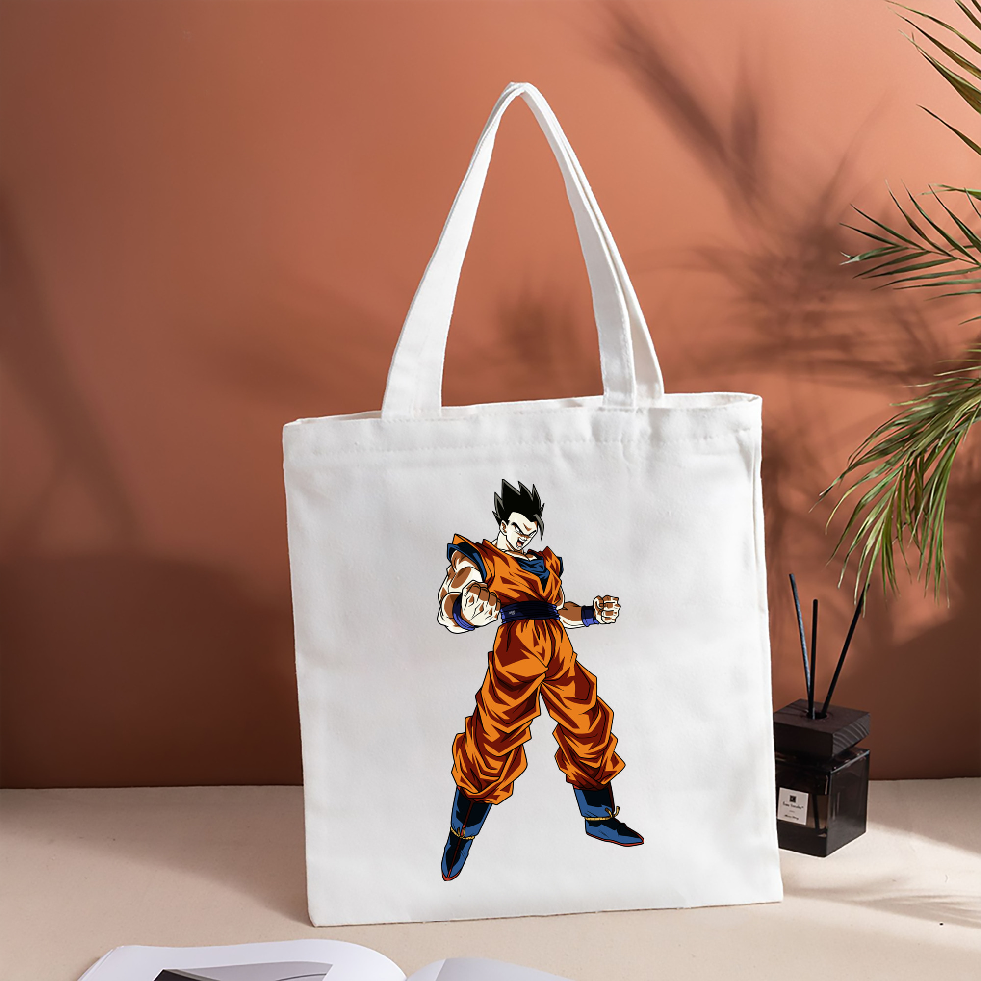 ドラゴンボール 孫 悟飯（そんごはん）DRAGON BALL Son Gohan 縦型キャンバス生地手提げバッグ　トートバッグ