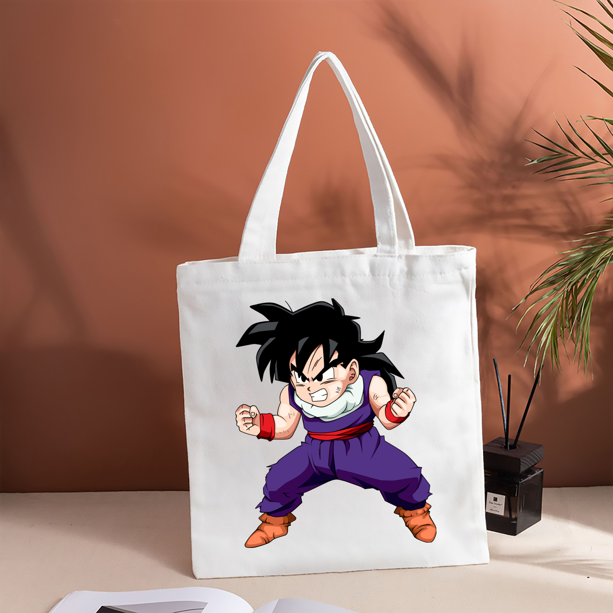 ドラゴンボール 孫 悟飯（そんごはん）DRAGON BALL Son Gohan 縦型キャンバス生地手提げバッグ　トートバッグ