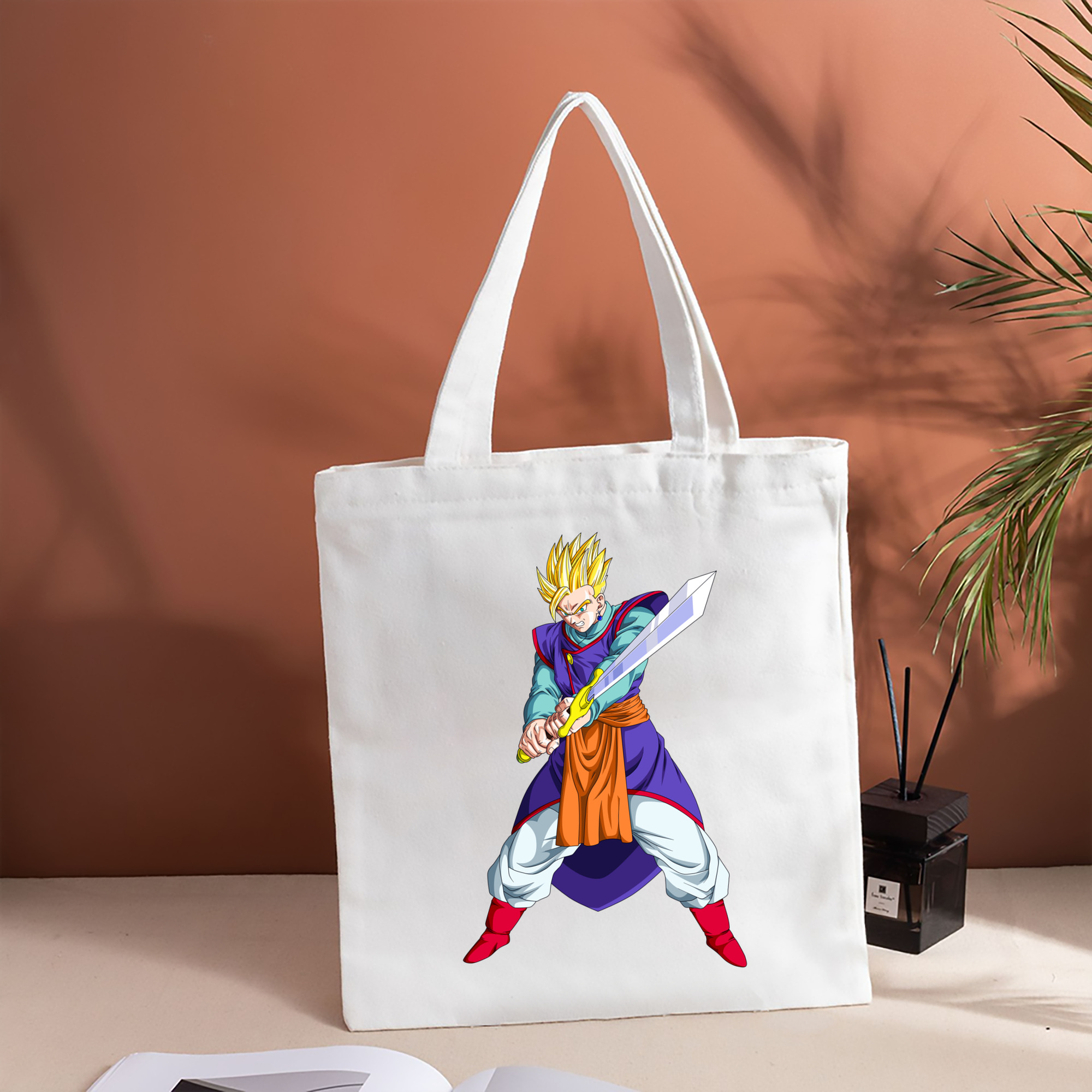 ドラゴンボール 孫 悟飯（そんごはん）DRAGON BALL Son Gohan 縦型キャンバス生地手提げバッグ　トートバッグ