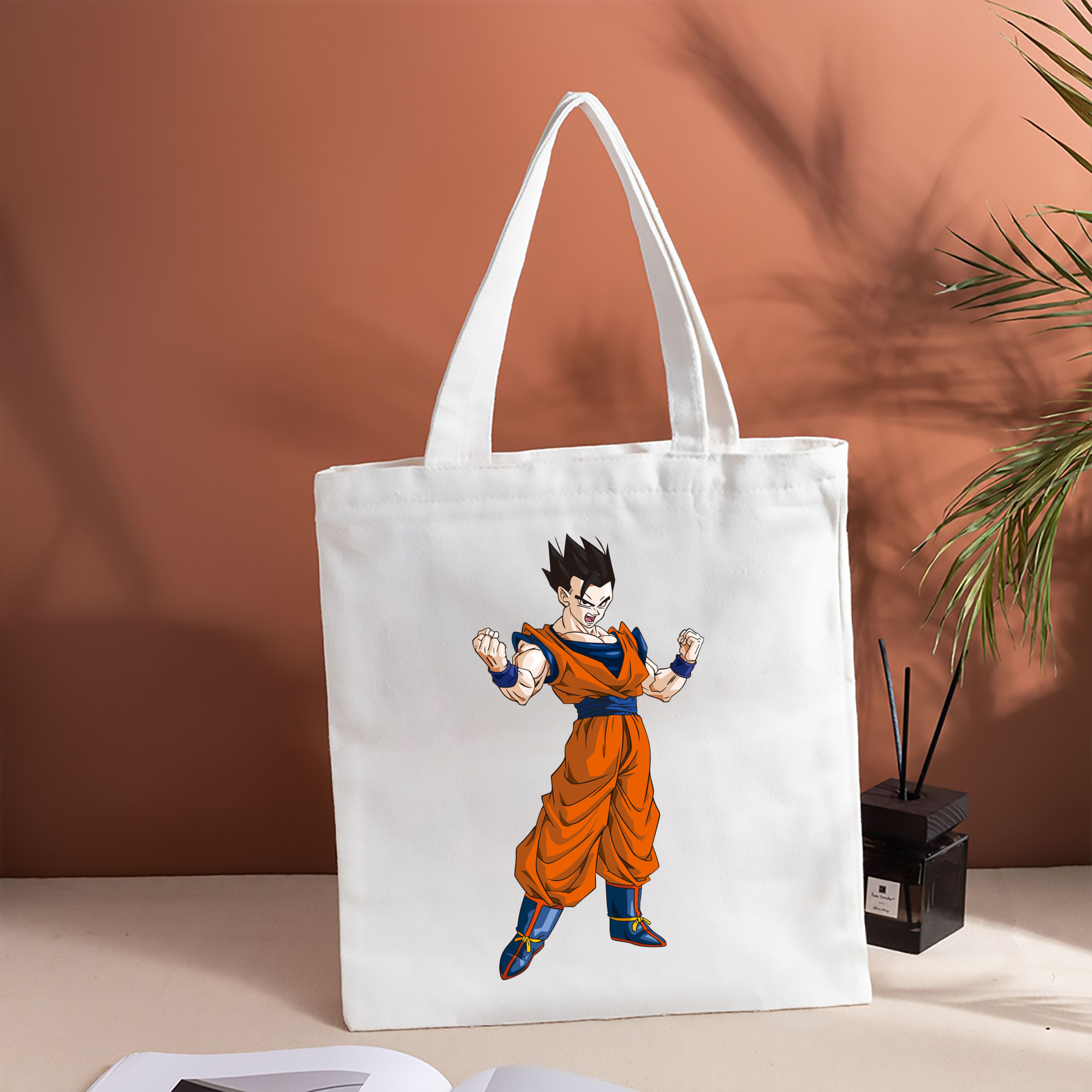 ドラゴンボール 孫 悟飯（そんごはん）DRAGON BALL Son Gohan 縦型キャンバス生地手提げバッグ　トートバッグ