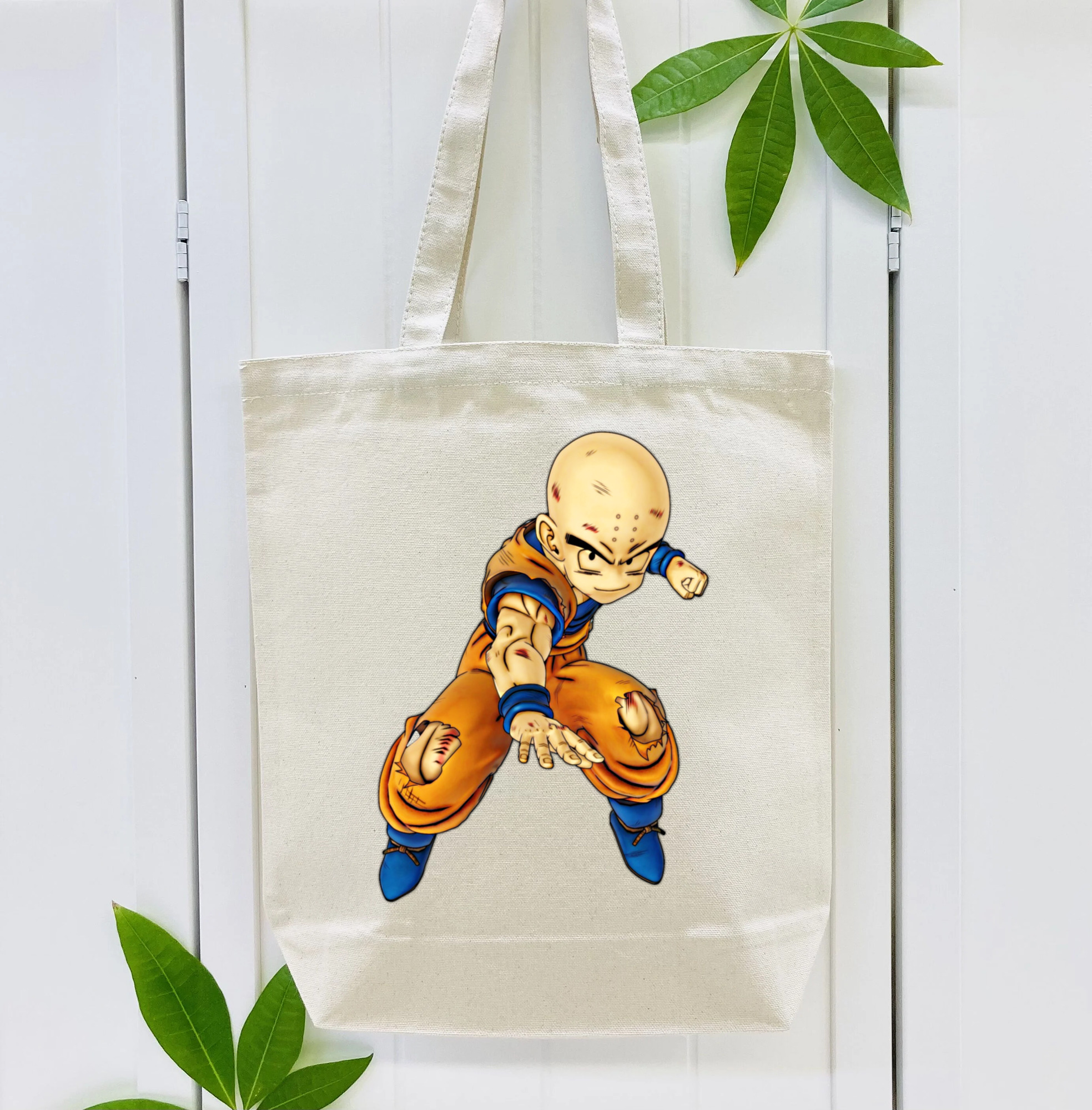 ドラゴンボール クリリン DRAGON BALL krillin 縦型キャンバス生地手提げバッグ　トートバッグ