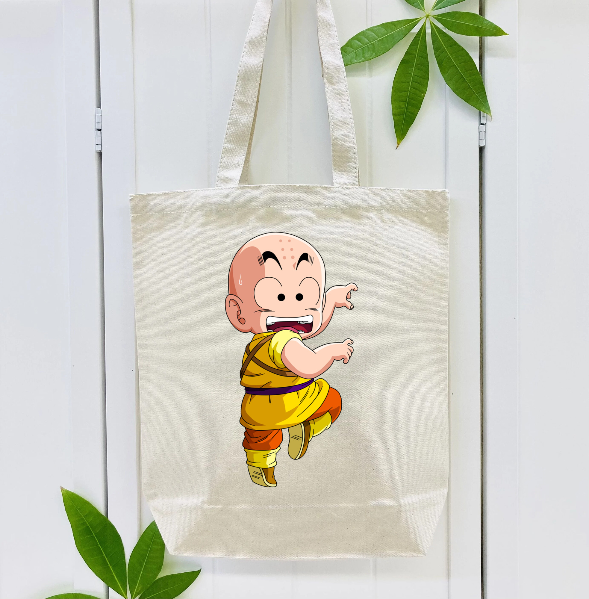 ドラゴンボール クリリン DRAGON BALL krillin 縦型キャンバス生地手提げバッグ　トートバッグ