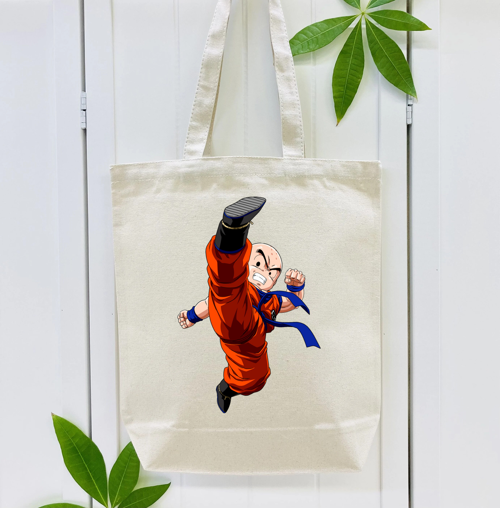 ドラゴンボール クリリン DRAGON BALL krillin 縦型キャンバス生地手提げバッグ　トートバッグ