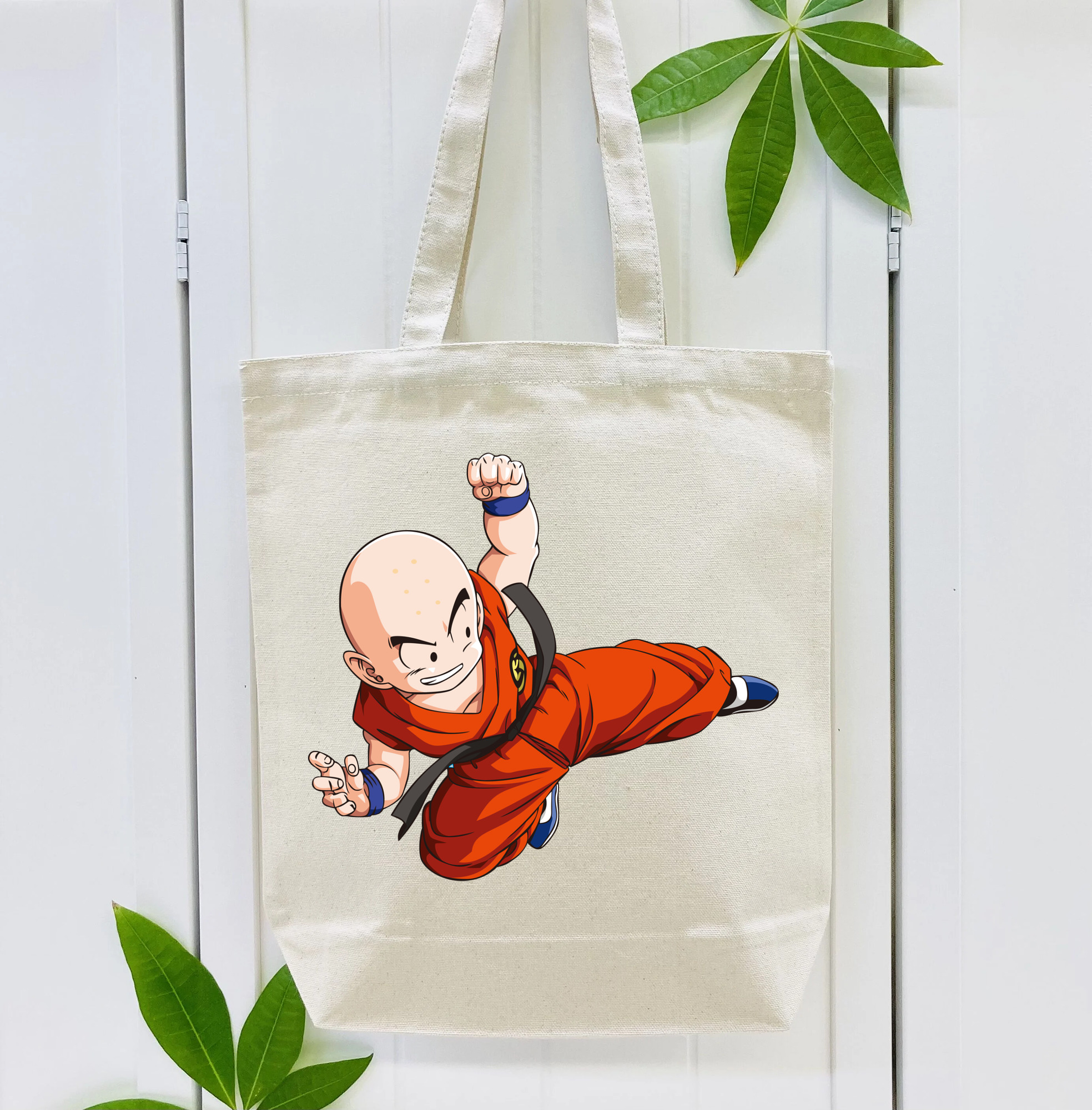 ドラゴンボール クリリン DRAGON BALL krillin 縦型キャンバス生地手提げバッグ　トートバッグ