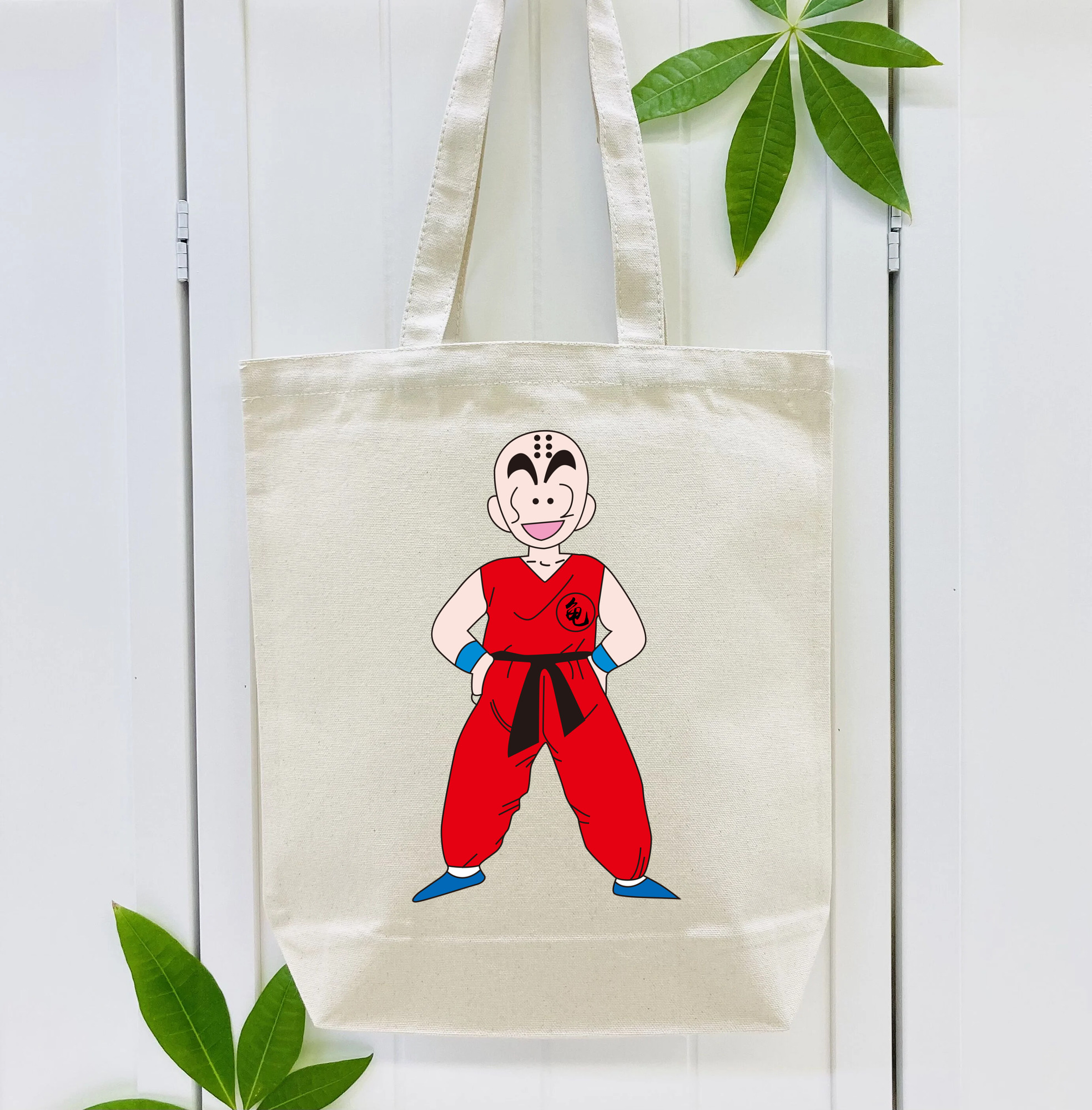 ドラゴンボール クリリン DRAGON BALL krillin 縦型キャンバス生地手提げバッグ　トートバッグ