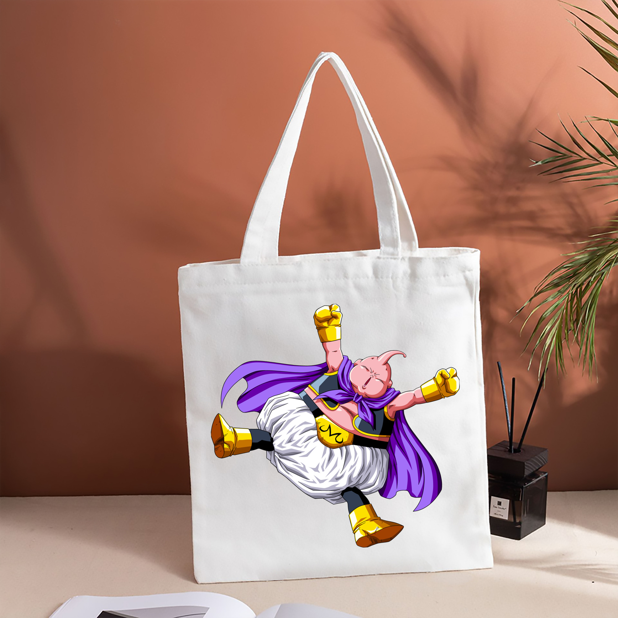 ドラゴンボール 魔人ブウ DRAGON BALL Majin Buu 縦型キャンバス生地手提げバッグ　トートバッグ