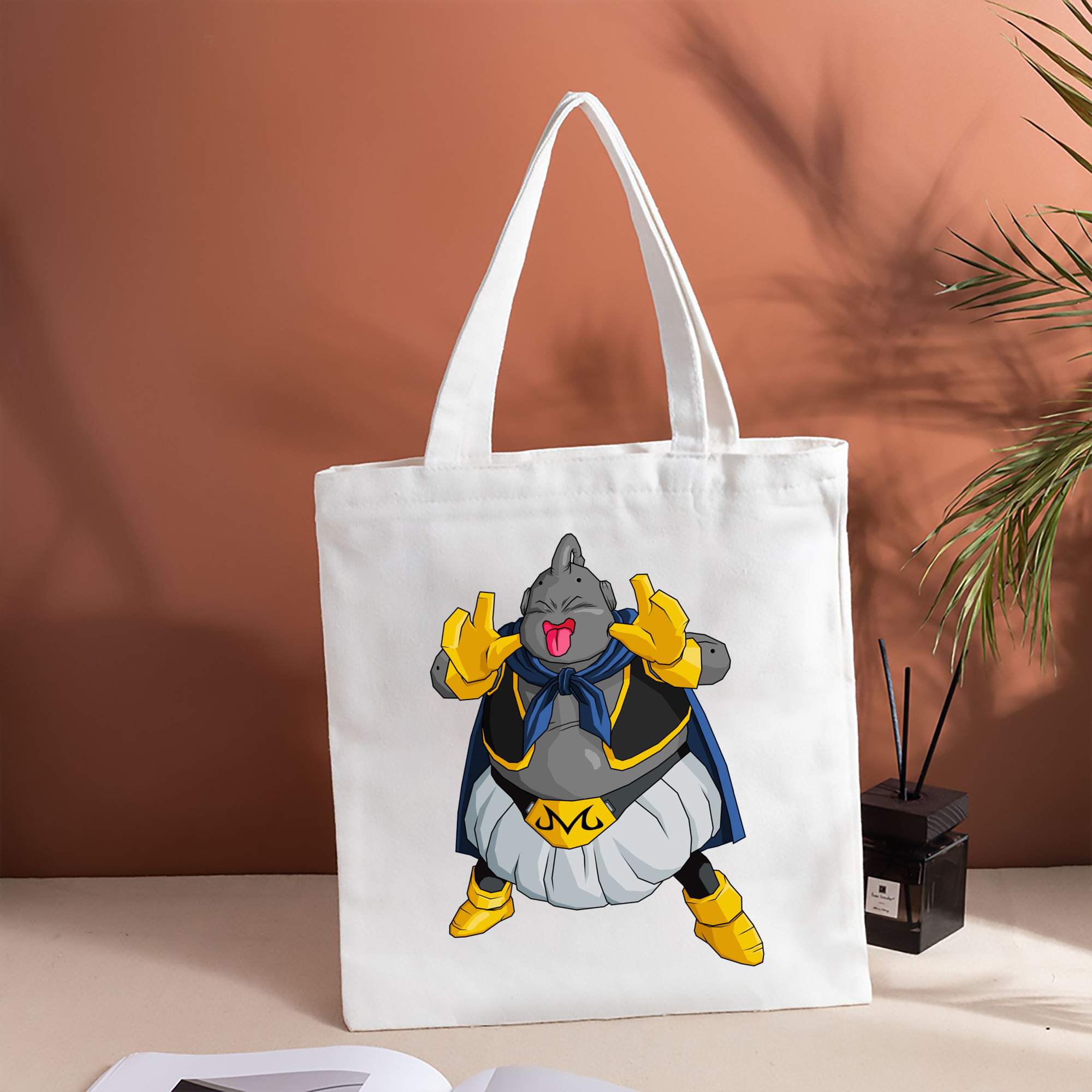 ドラゴンボール 魔人ブウ DRAGON BALL Majin Buu 縦型キャンバス生地手提げバッグ　トートバッグ