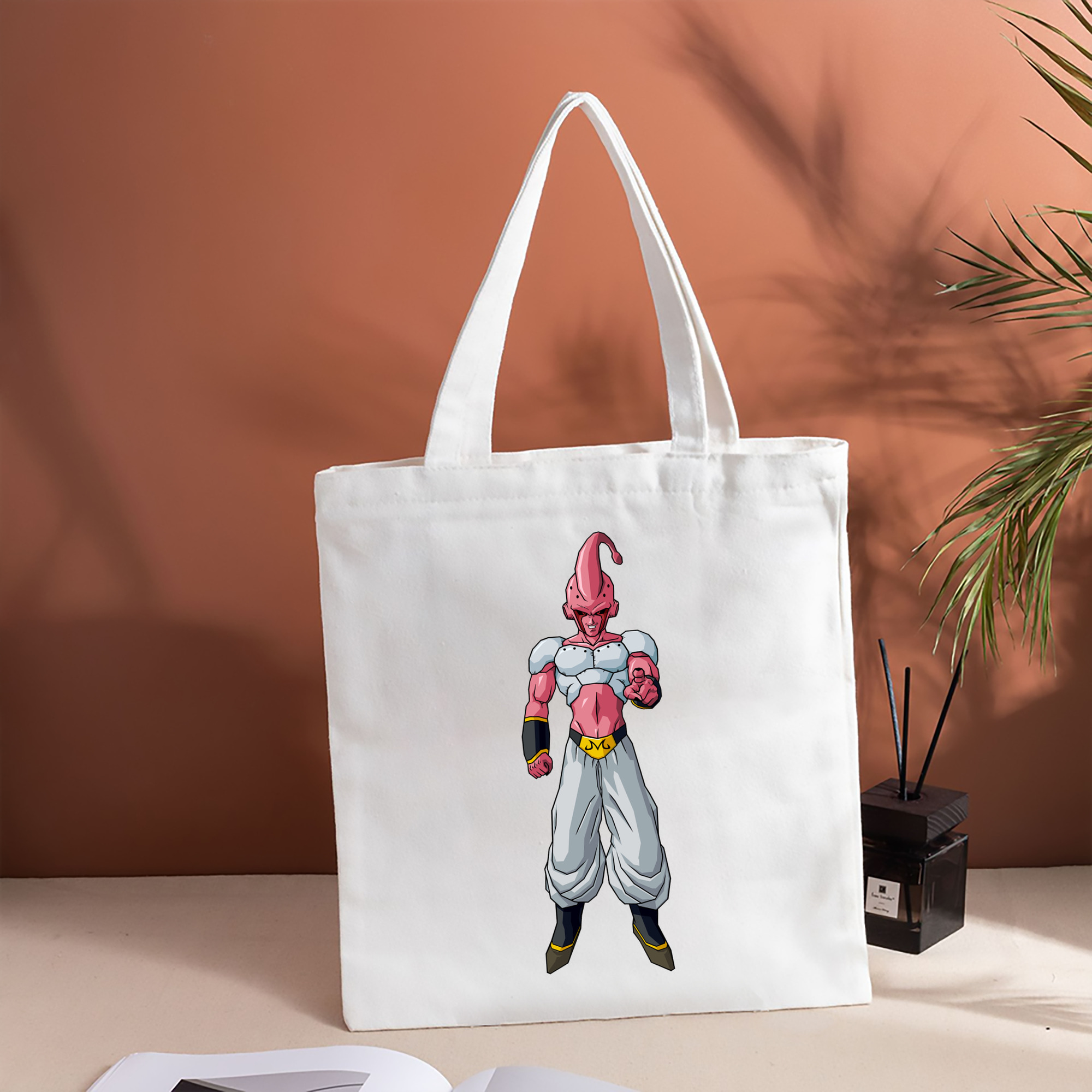 ドラゴンボール 魔人ブウ DRAGON BALL Majin Buu 縦型キャンバス生地手提げバッグ　トートバッグ
