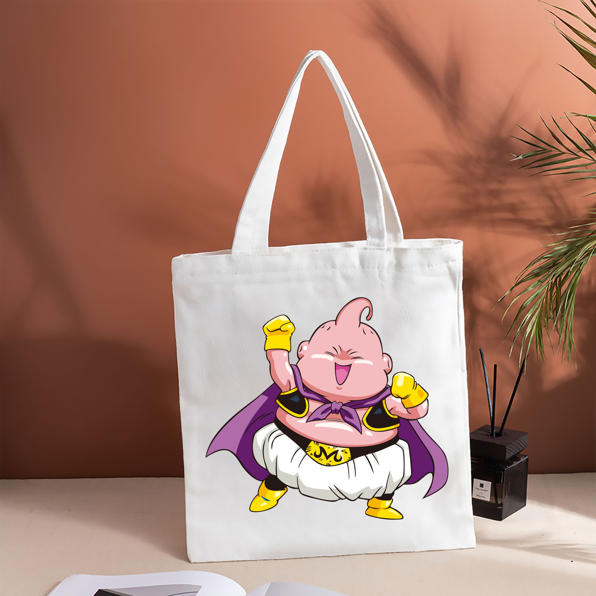 ドラゴンボール 魔人ブウ DRAGON BALL Majin Buu 縦型キャンバス生地手提げバッグ　トートバッグ