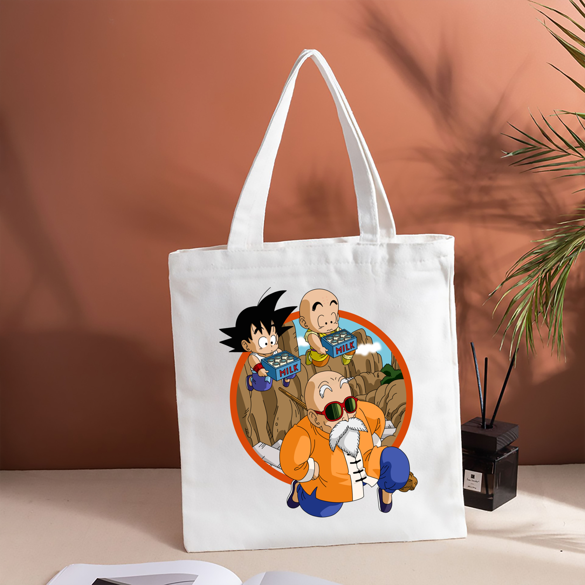 ドラゴンボール 亀仙人（かめせんにん） DRAGON BALL Master Roshi Kame Sennin 縦型キャンバス生地手提げバッグ　トートバッグ