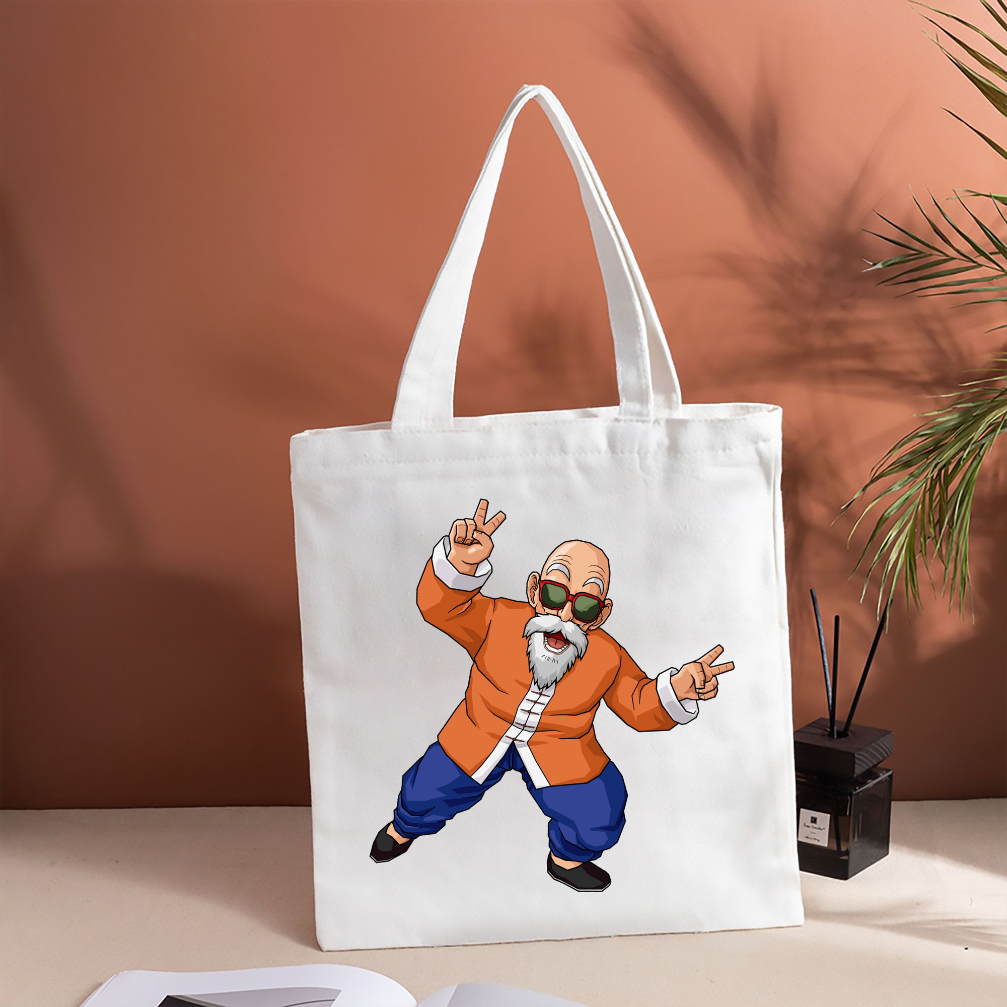 ドラゴンボール 亀仙人（かめせんにん） DRAGON BALL Master Roshi Kame Sennin 縦型キャンバス生地手提げバッグ　トートバッグ