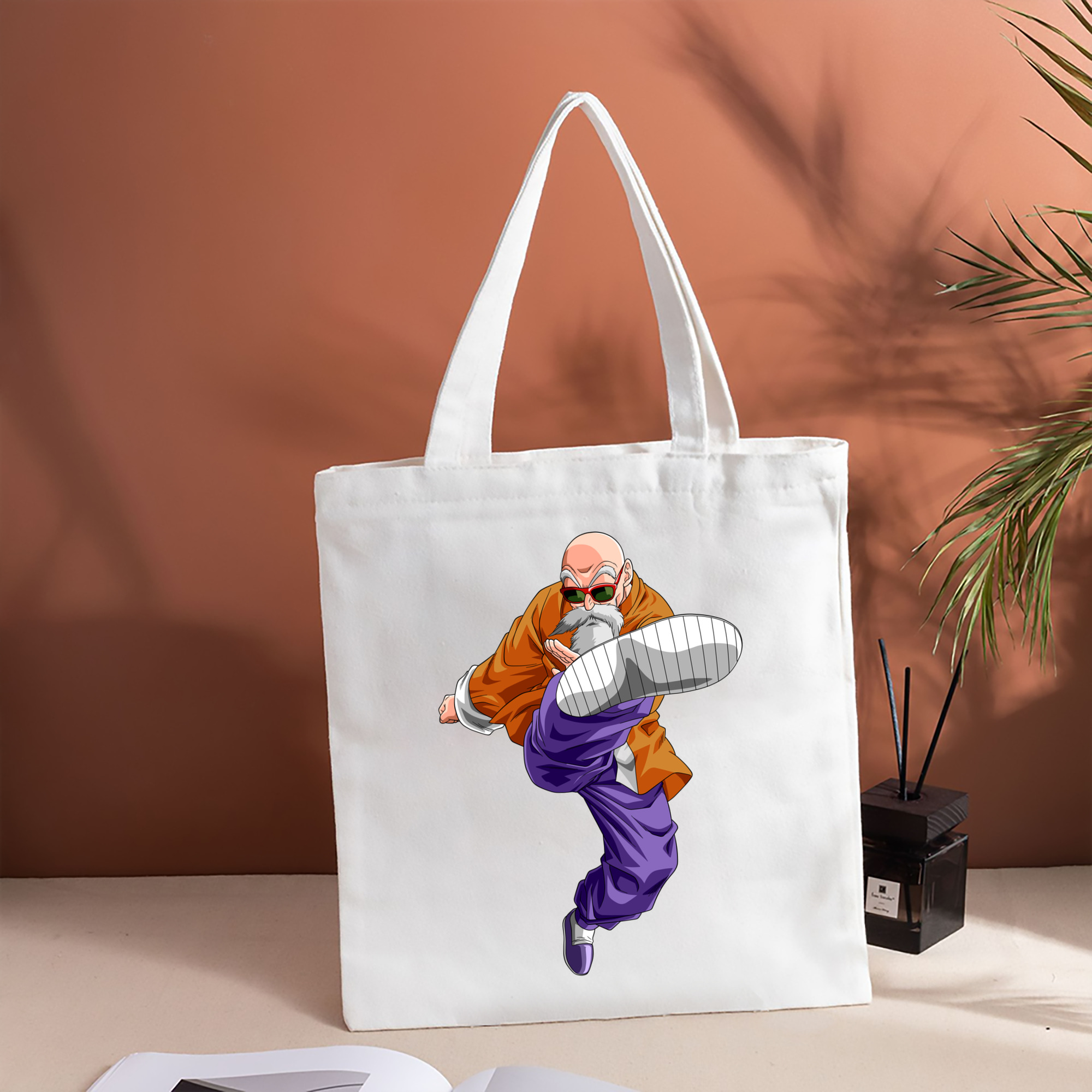 ドラゴンボール 亀仙人（かめせんにん） DRAGON BALL Master Roshi Kame Sennin 縦型キャンバス生地手提げバッグ　トートバッグ