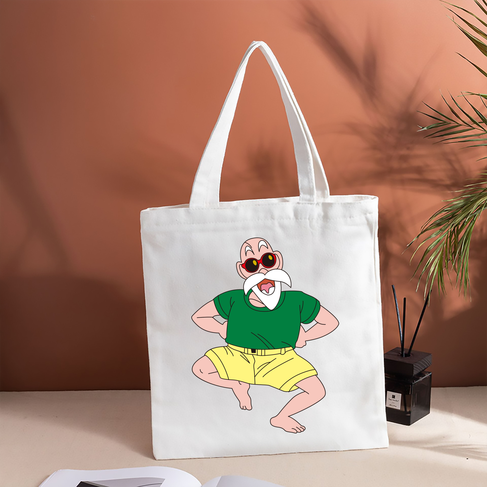 ドラゴンボール 亀仙人（かめせんにん） DRAGON BALL Master Roshi Kame Sennin 縦型キャンバス生地手提げバッグ　トートバッグ