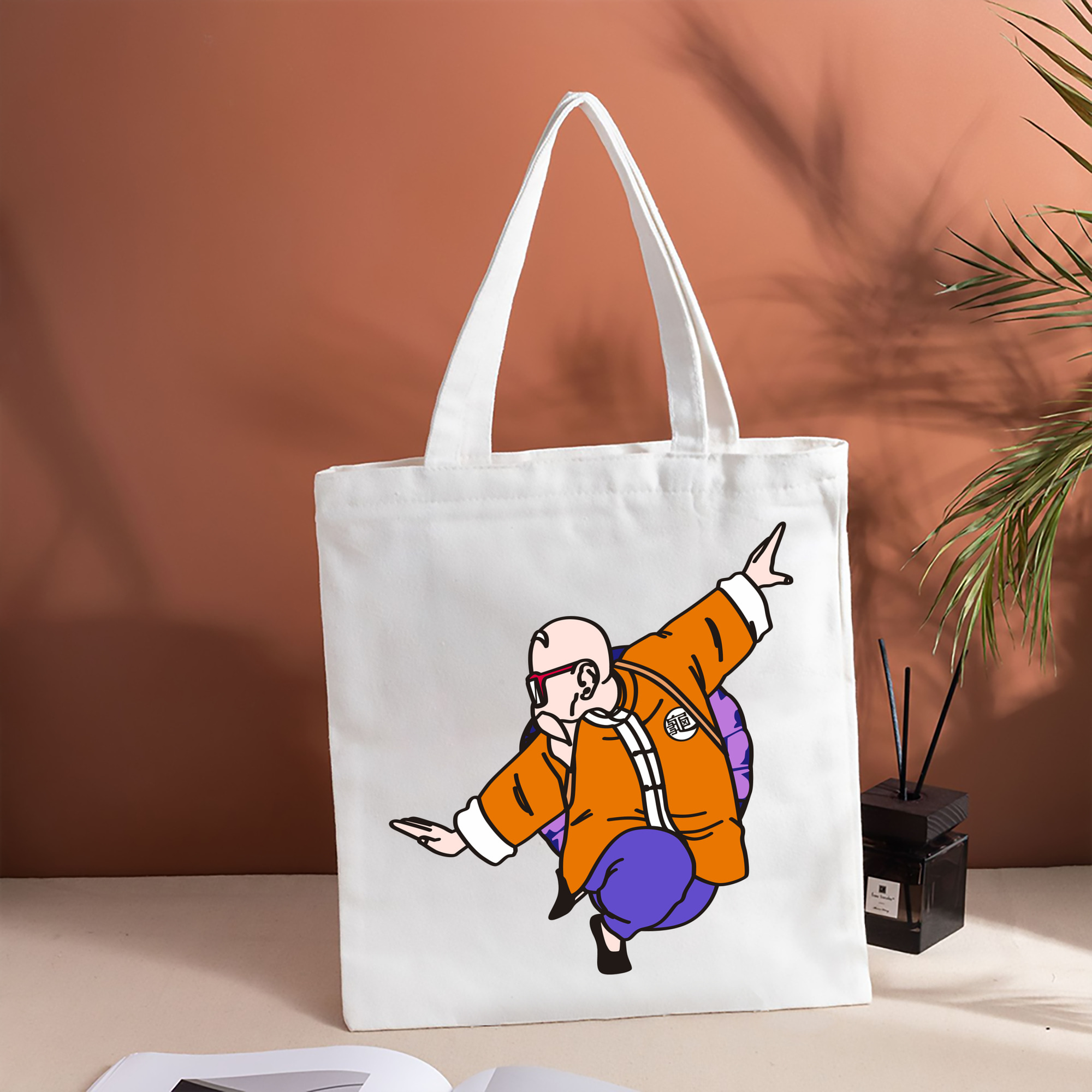ドラゴンボール 亀仙人（かめせんにん） DRAGON BALL Master Roshi Kame Sennin 縦型キャンバス生地手提げバッグ　トートバッグ