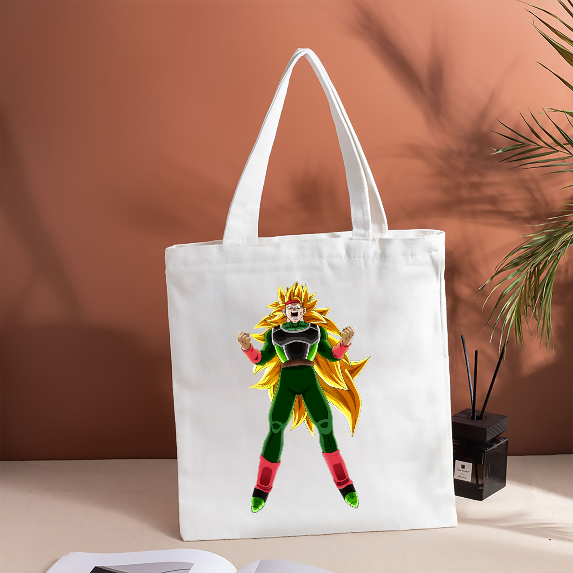 ドラゴンボール ブロリー DRAGON BALL Broli 縦型キャンバス生地手提げバッグ　トートバッグ