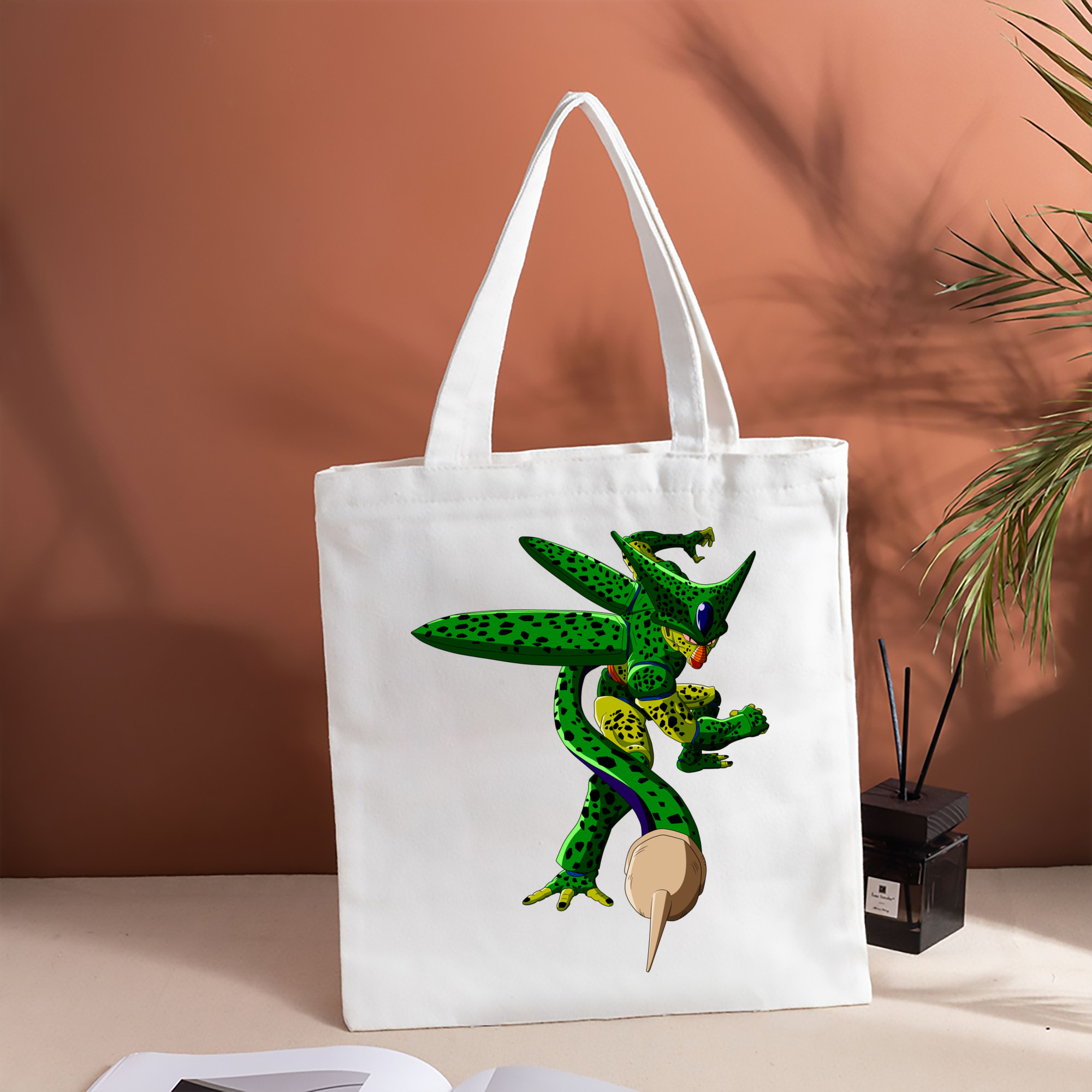 ドラゴンボール セル DRAGON BALL Cell 縦型キャンバス生地手提げバッグ　トートバッグ