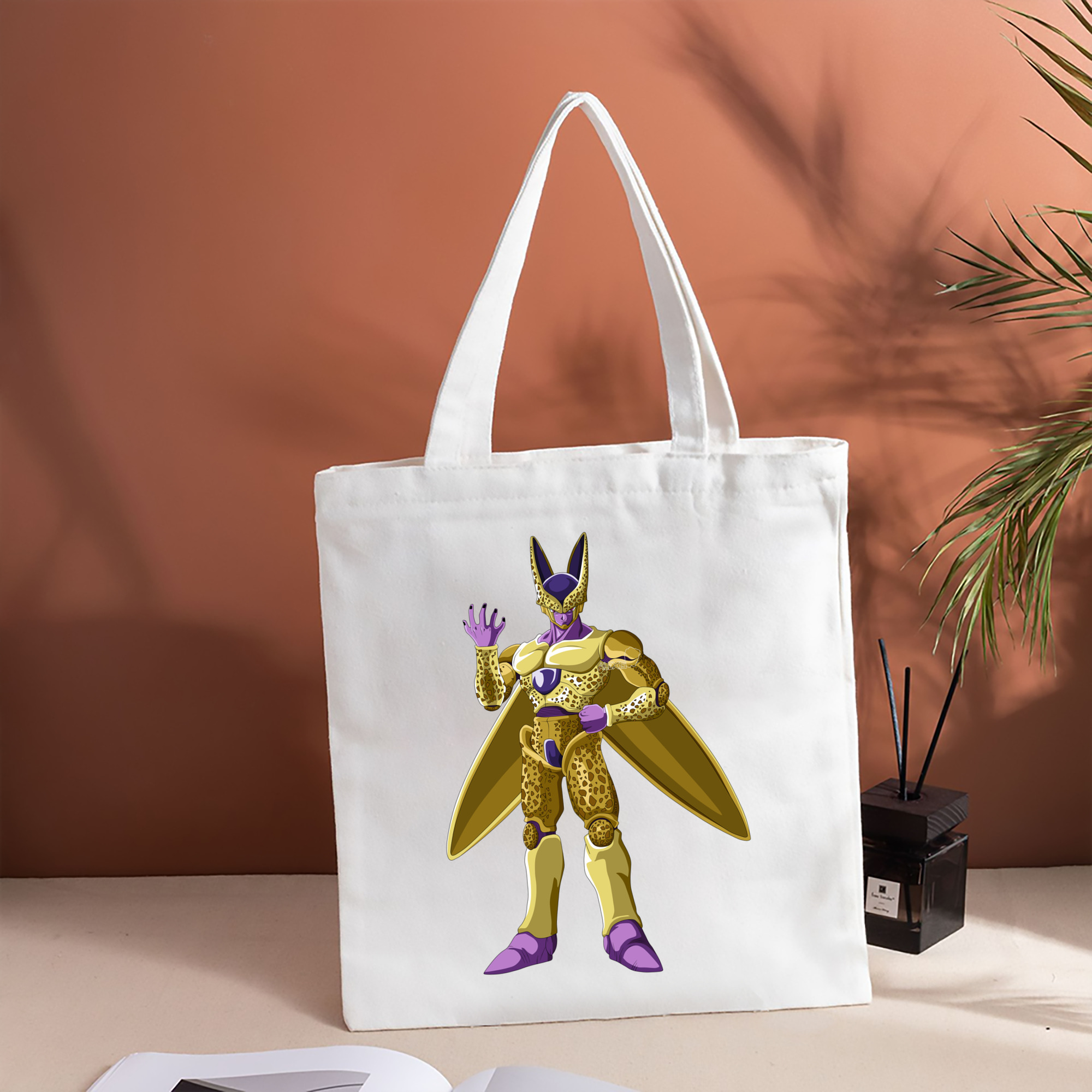 ドラゴンボール セル DRAGON BALL Cell 縦型キャンバス生地手提げバッグ　トートバッグ