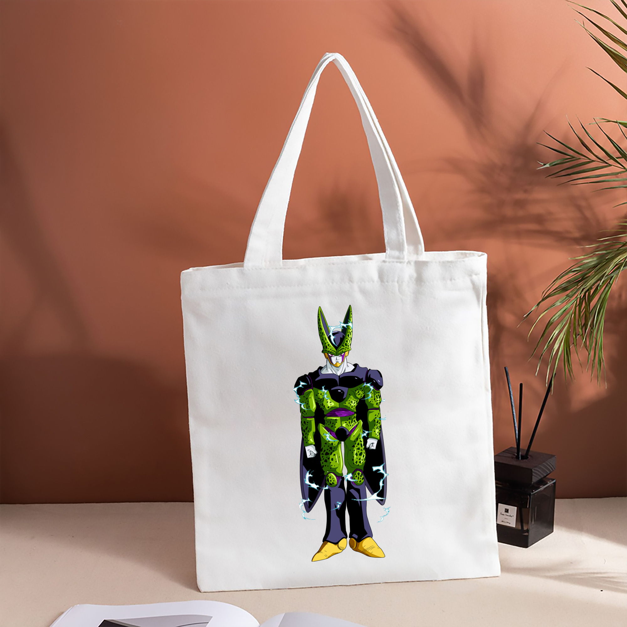 ドラゴンボール セル DRAGON BALL Cell 縦型キャンバス生地手提げバッグ　トートバッグ