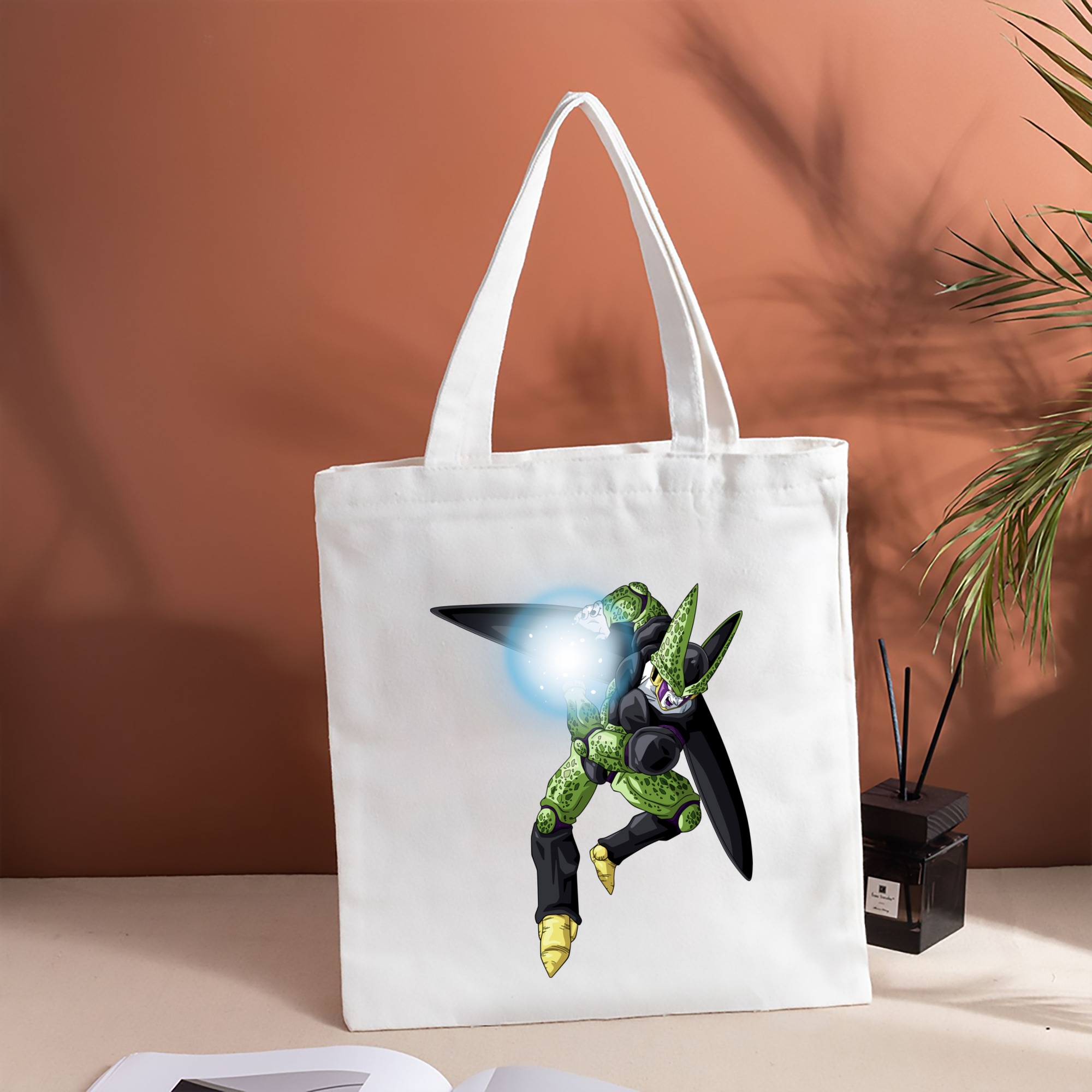 ドラゴンボール セル DRAGON BALL Cell 縦型キャンバス生地手提げバッグ　トートバッグ