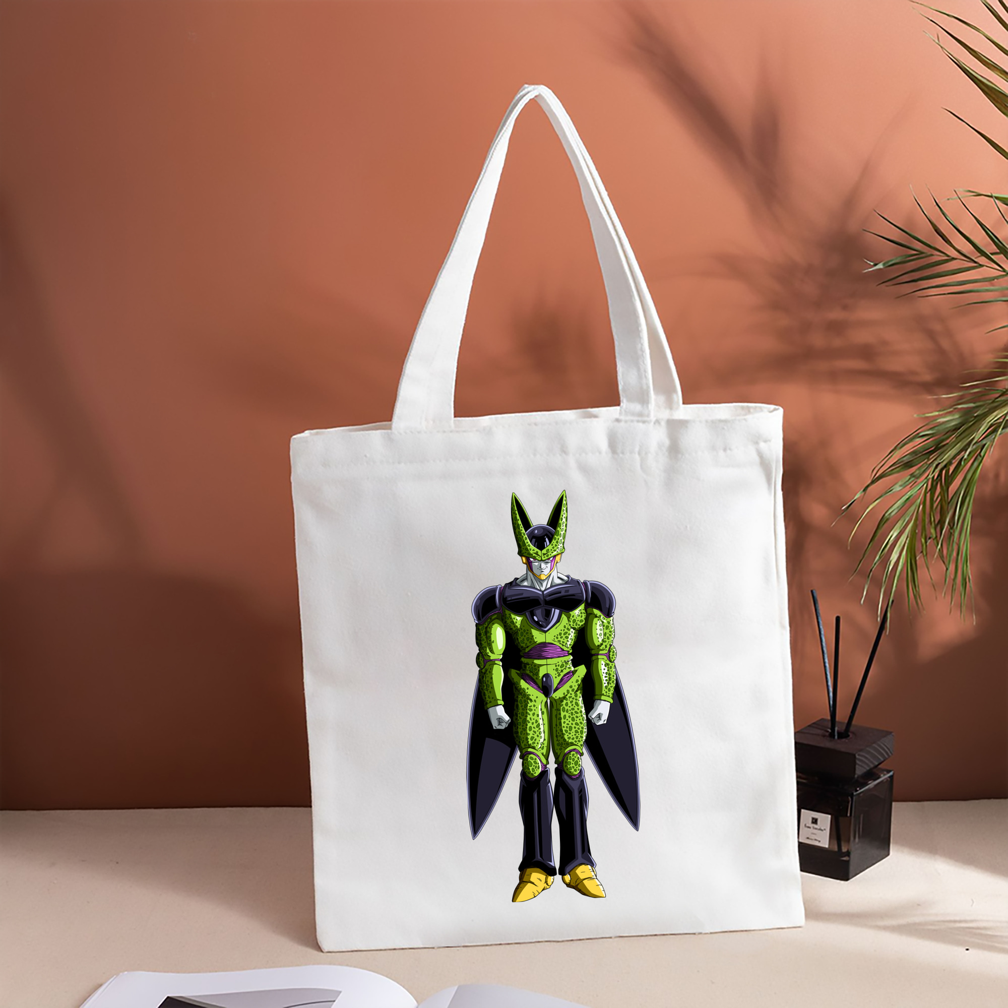 ドラゴンボール セル DRAGON BALL Cell 縦型キャンバス生地手提げバッグ　トートバッグ