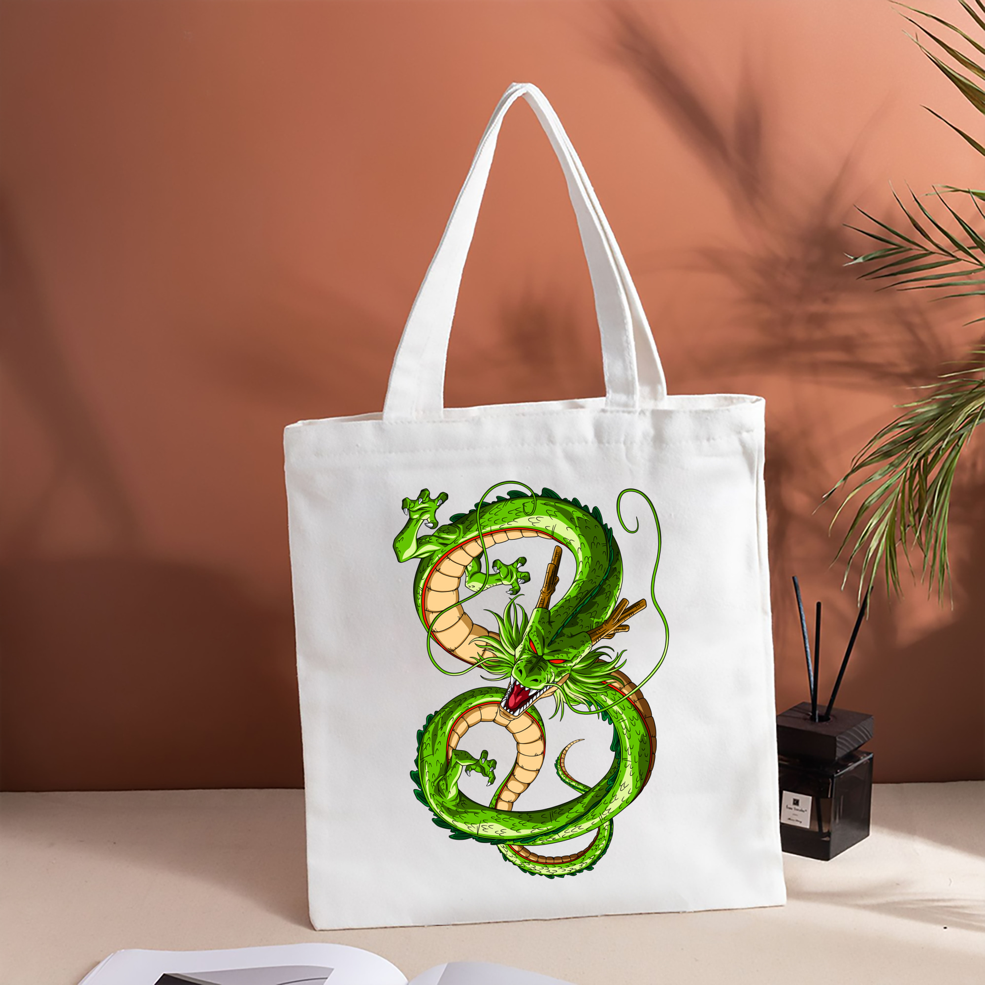 ドラゴンボール 神龍 シェンロン DRAGON BALL Shenron 縦型キャンバス生地手提げバッグ　トートバッグ