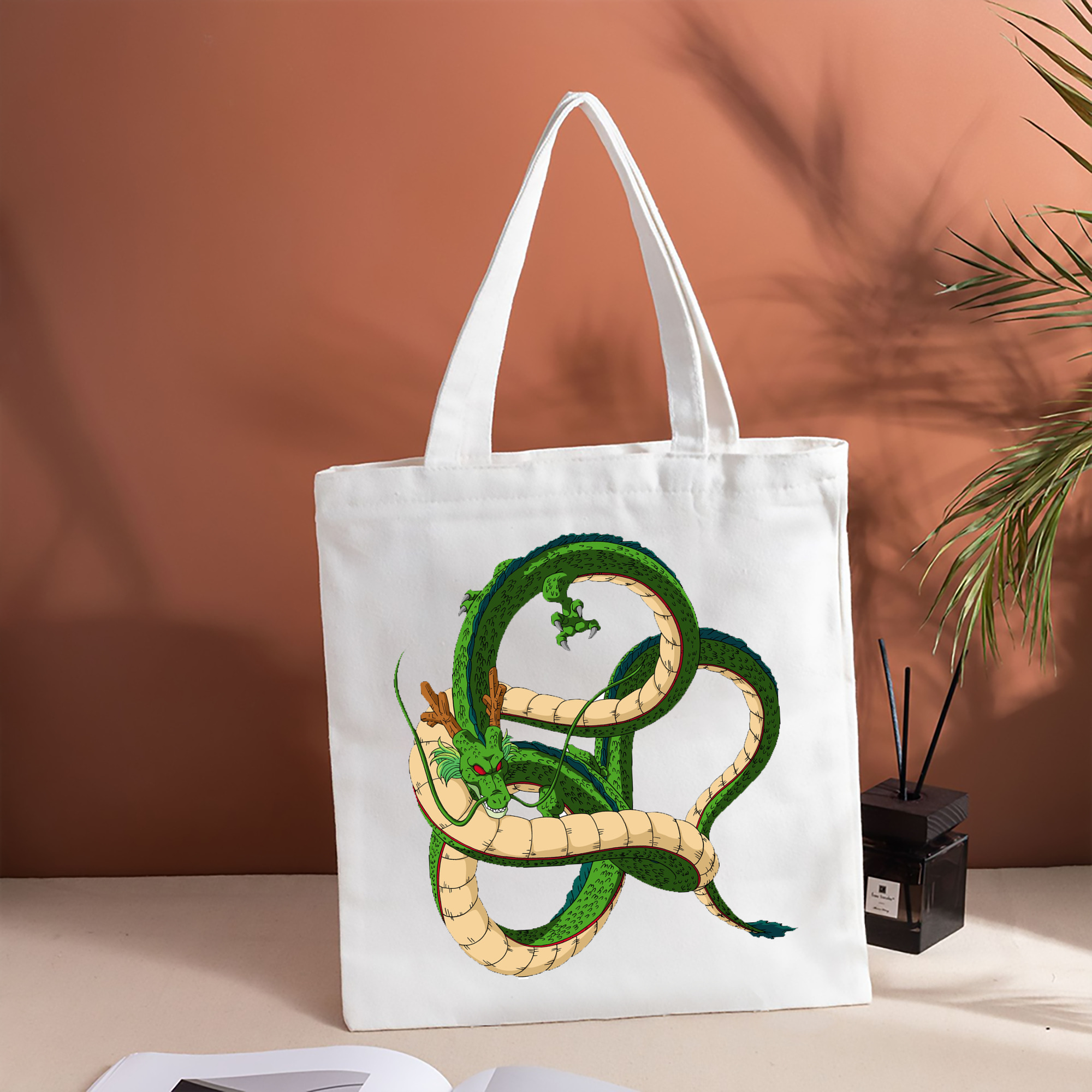 ドラゴンボール 神龍 シェンロン DRAGON BALL Shenron 縦型キャンバス生地手提げバッグ　トートバッグ