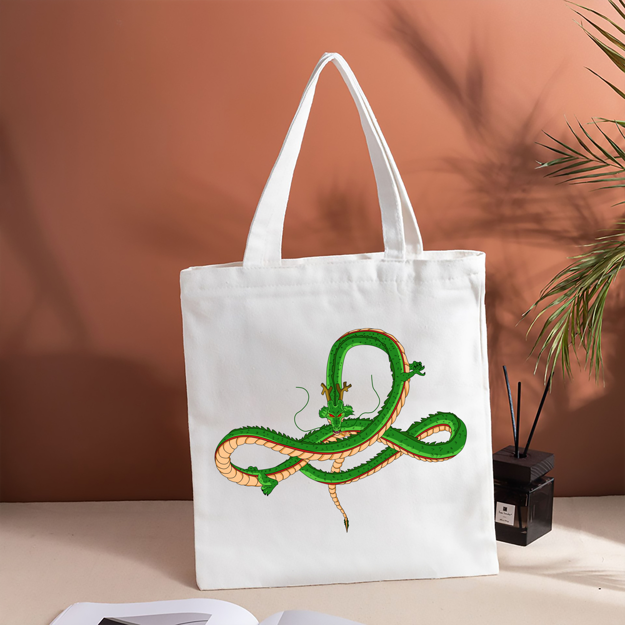 ドラゴンボール 神龍 シェンロン DRAGON BALL Shenron 縦型キャンバス生地手提げバッグ　トートバッグ