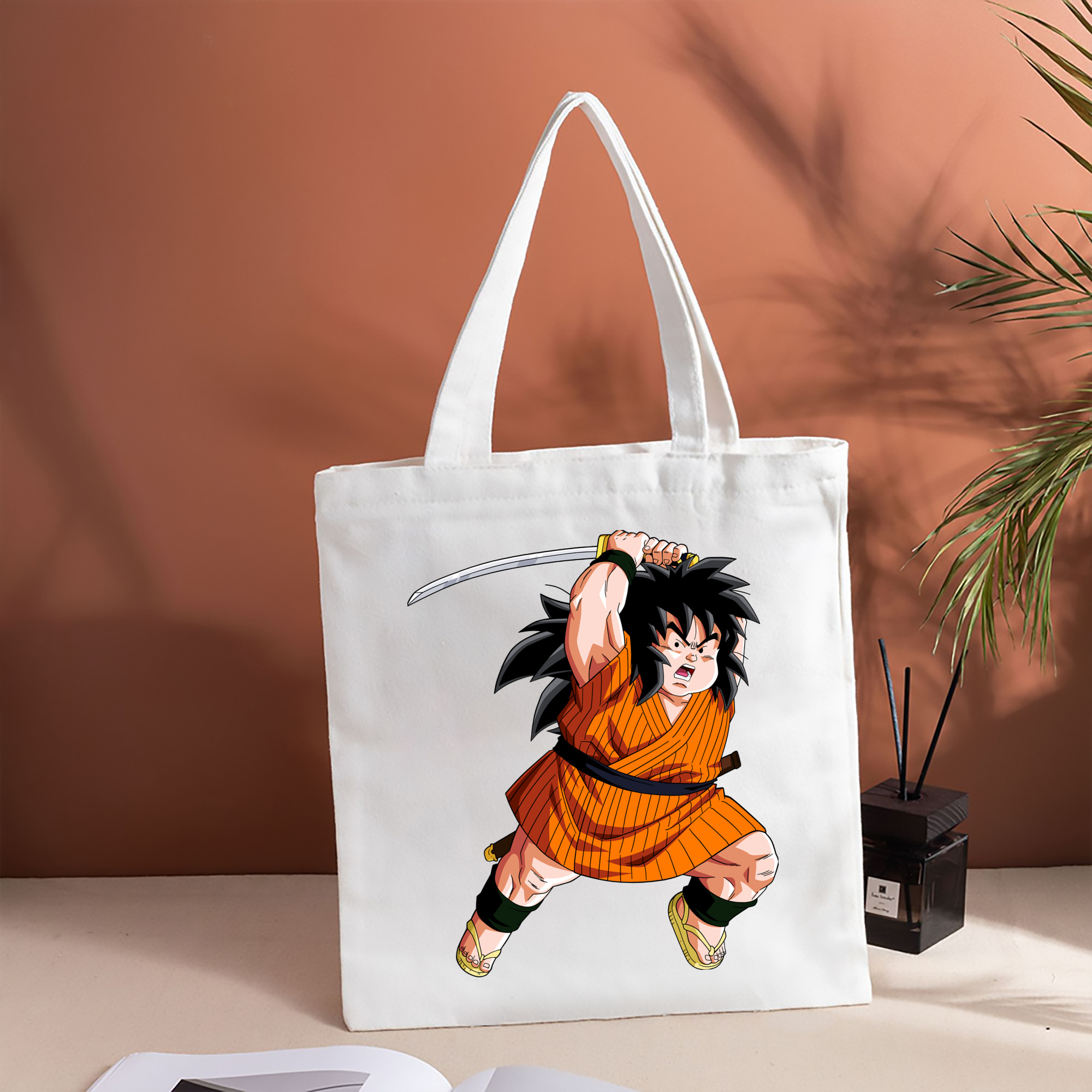 ドラゴンボール やじろべえ DRAGON BALL Yajirobe 縦型キャンバス生地手提げバッグ　トートバッグ