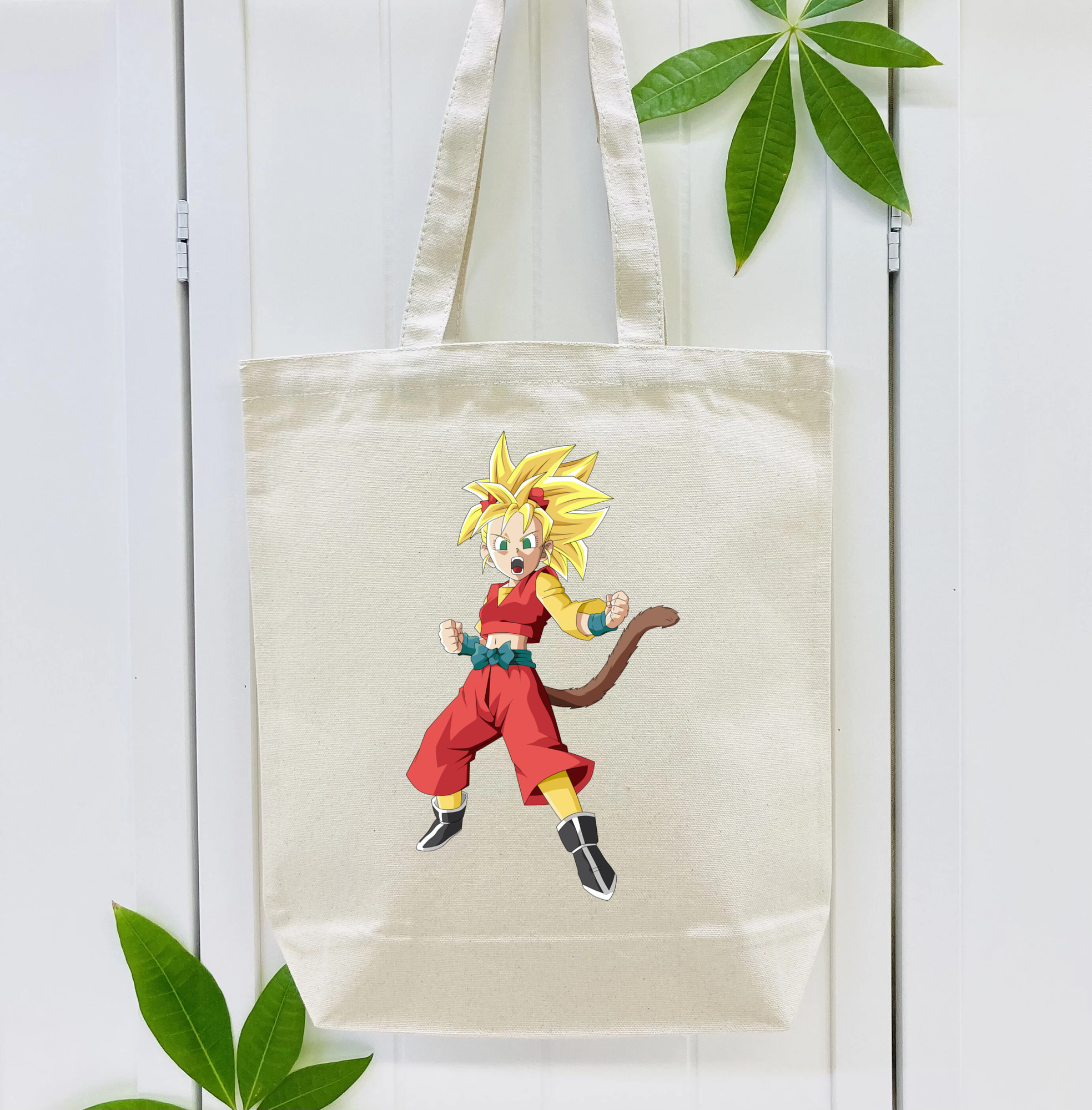 ドラゴンボール カリフラ DRAGON BALL Caulifla 縦型キャンバス生地手提げバッグ　トートバッグ