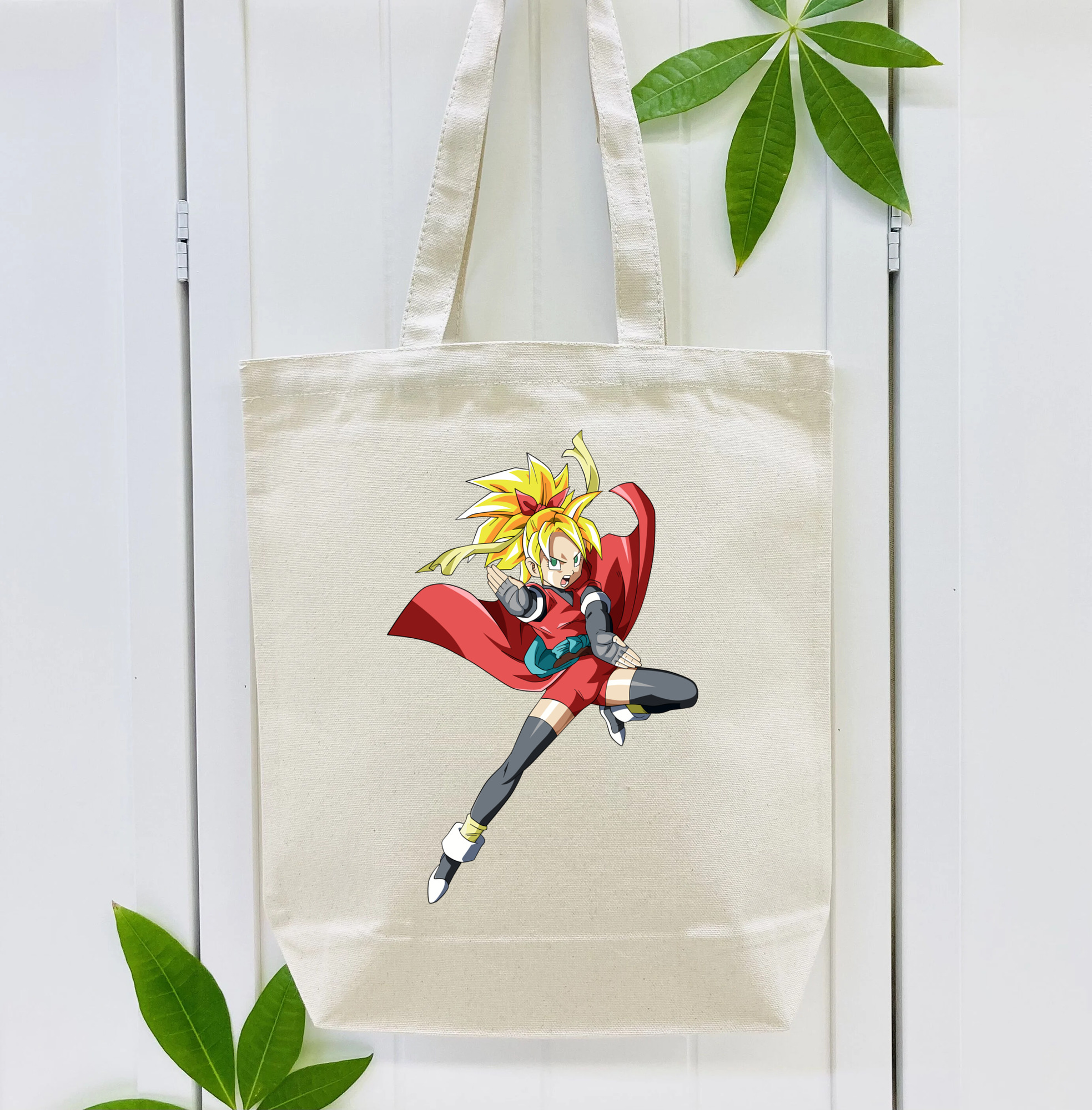 ドラゴンボール カリフラ DRAGON BALL Caulifla 縦型キャンバス生地手提げバッグ　トートバッグ