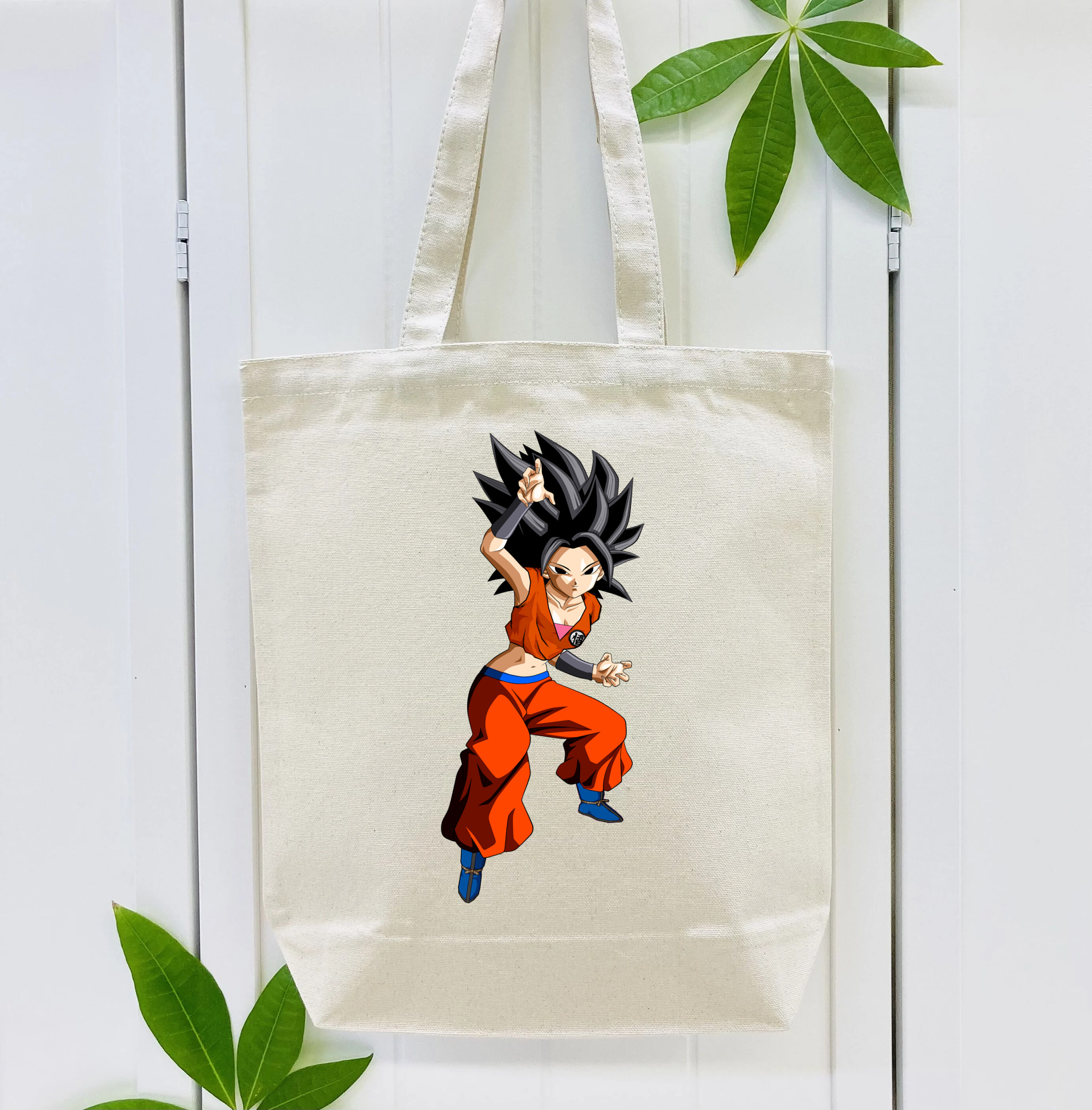 ドラゴンボール カリフラ DRAGON BALL Caulifla 縦型キャンバス生地手提げバッグ　トートバッグ