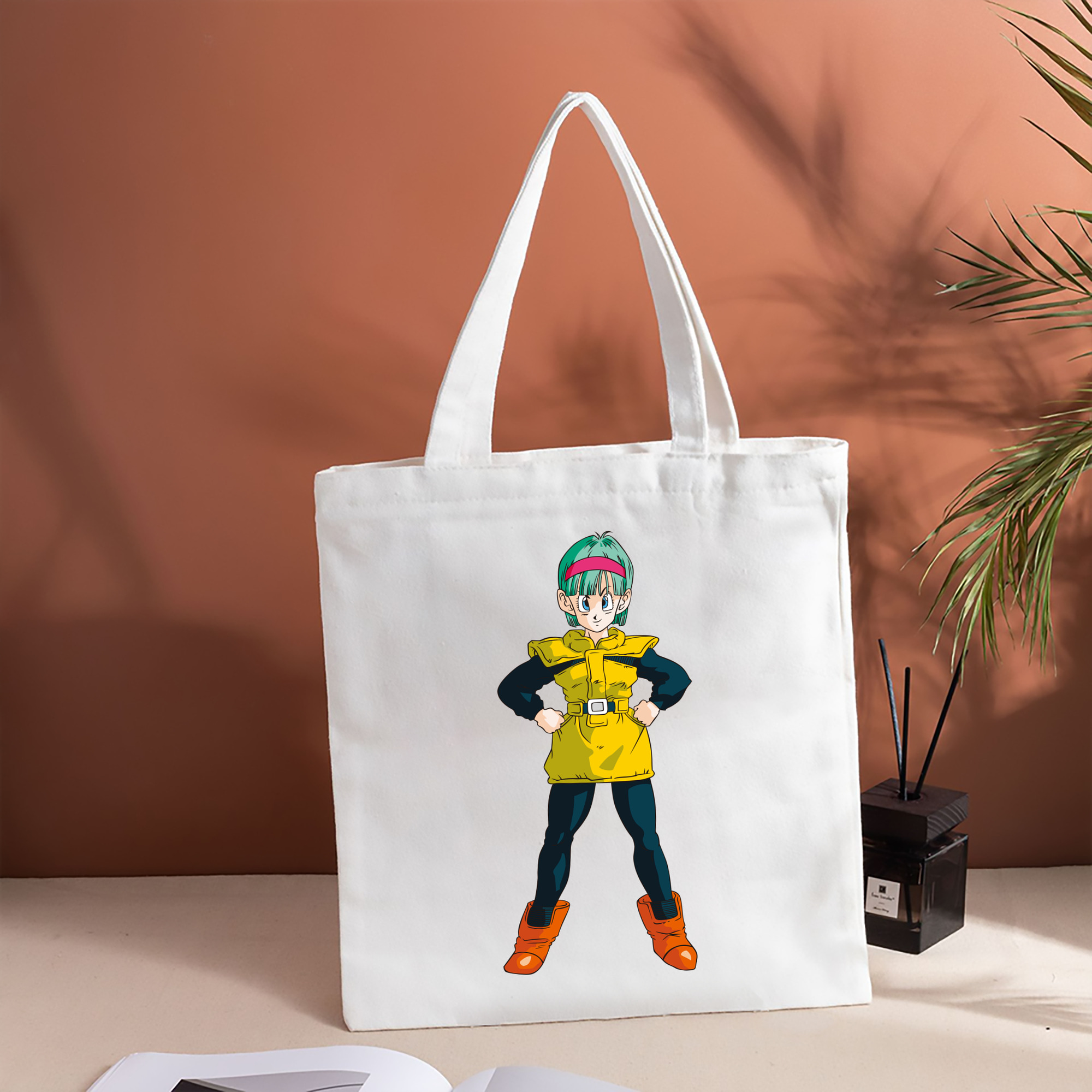 ドラゴンボール ブルマ DRAGON BALL Bulma 縦型キャンバス生地手提げバッグ　トートバッグ