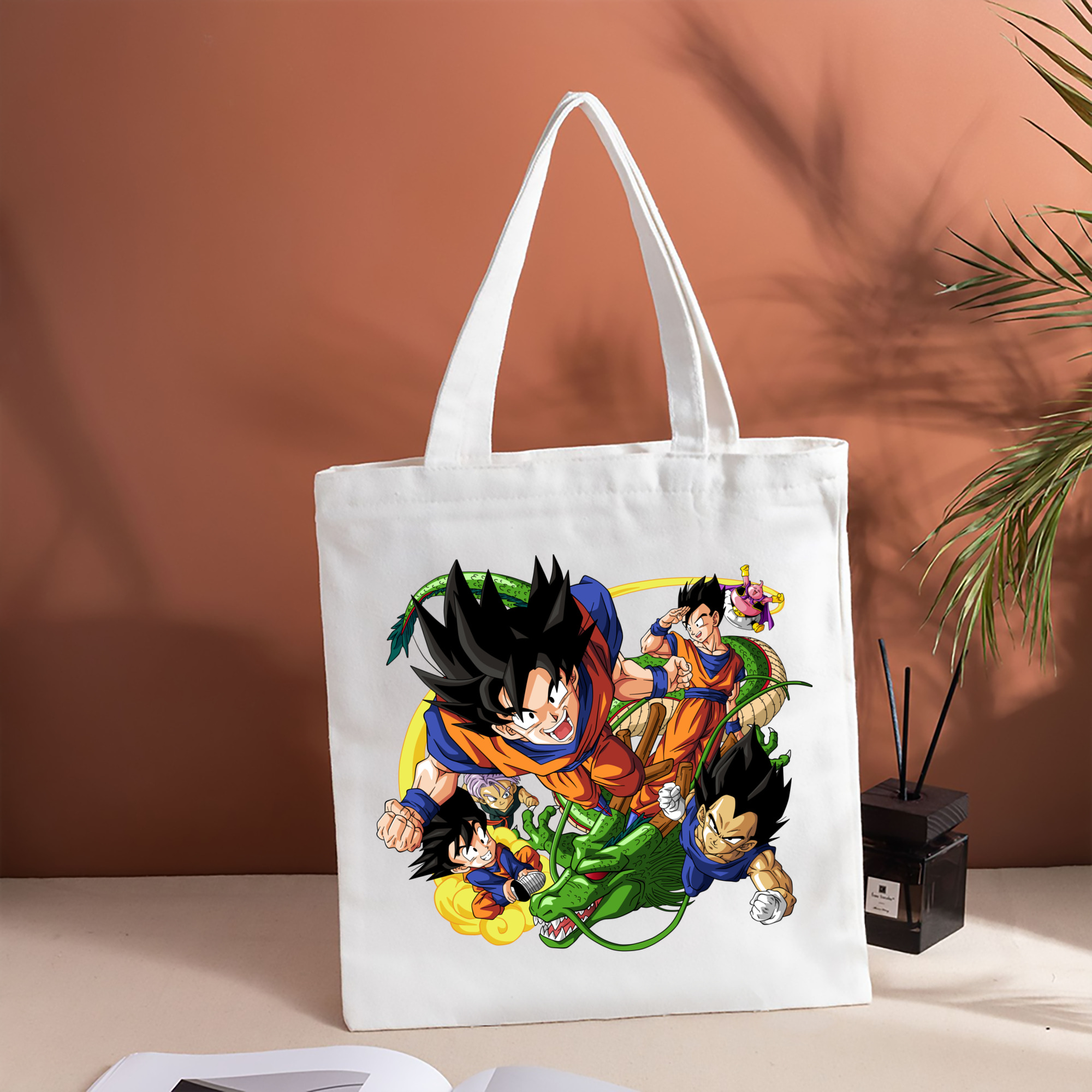 ドラゴンボール DRAGON BALL 縦型キャンバス生地手提げバッグ　トートバッグ