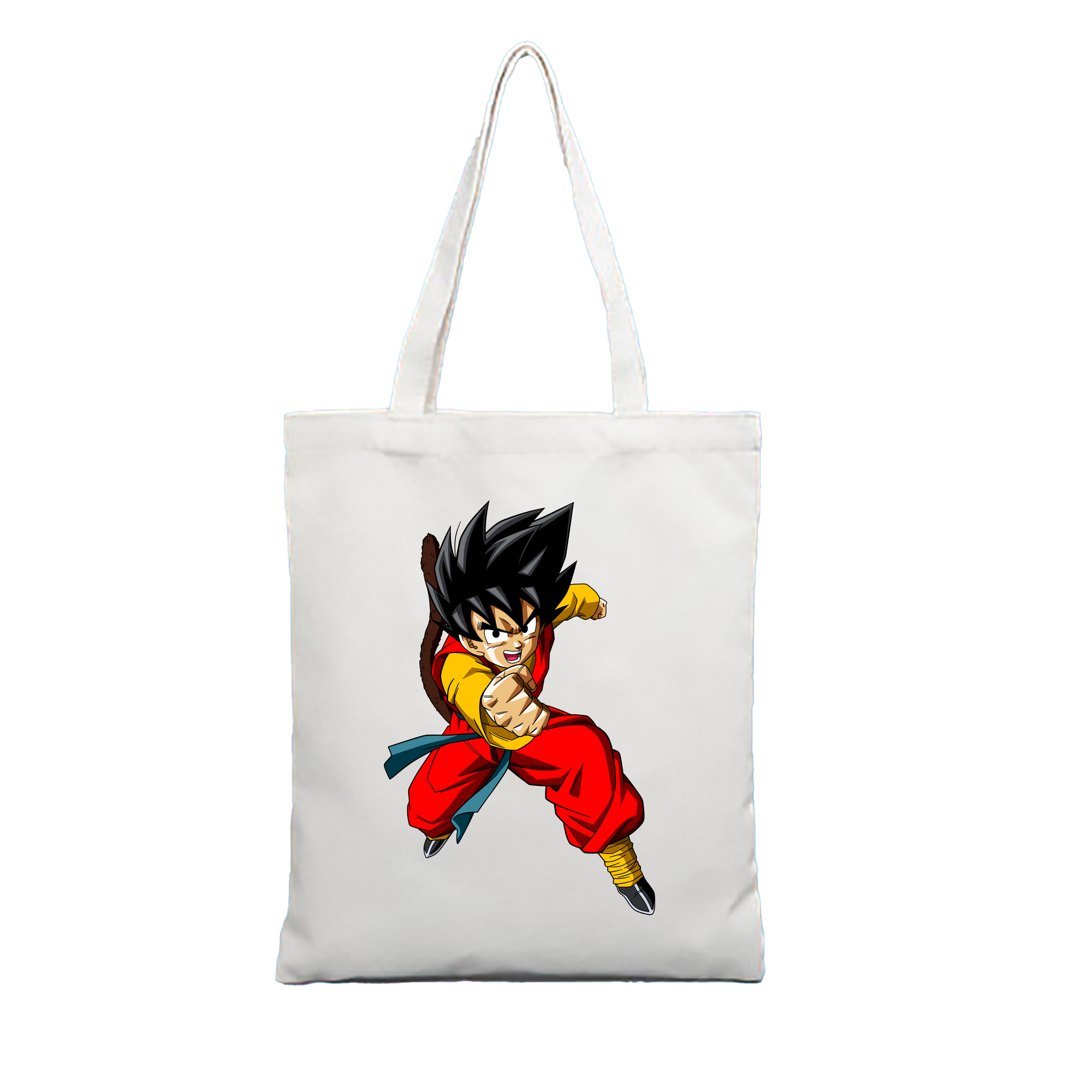 （画像用） ドラゴンボール 孫悟空（そん ごくう）Son Goku カカロット DRAGON BALL Kakarotto 縦型キャンバス生地手提げバッグ　トートバッグ