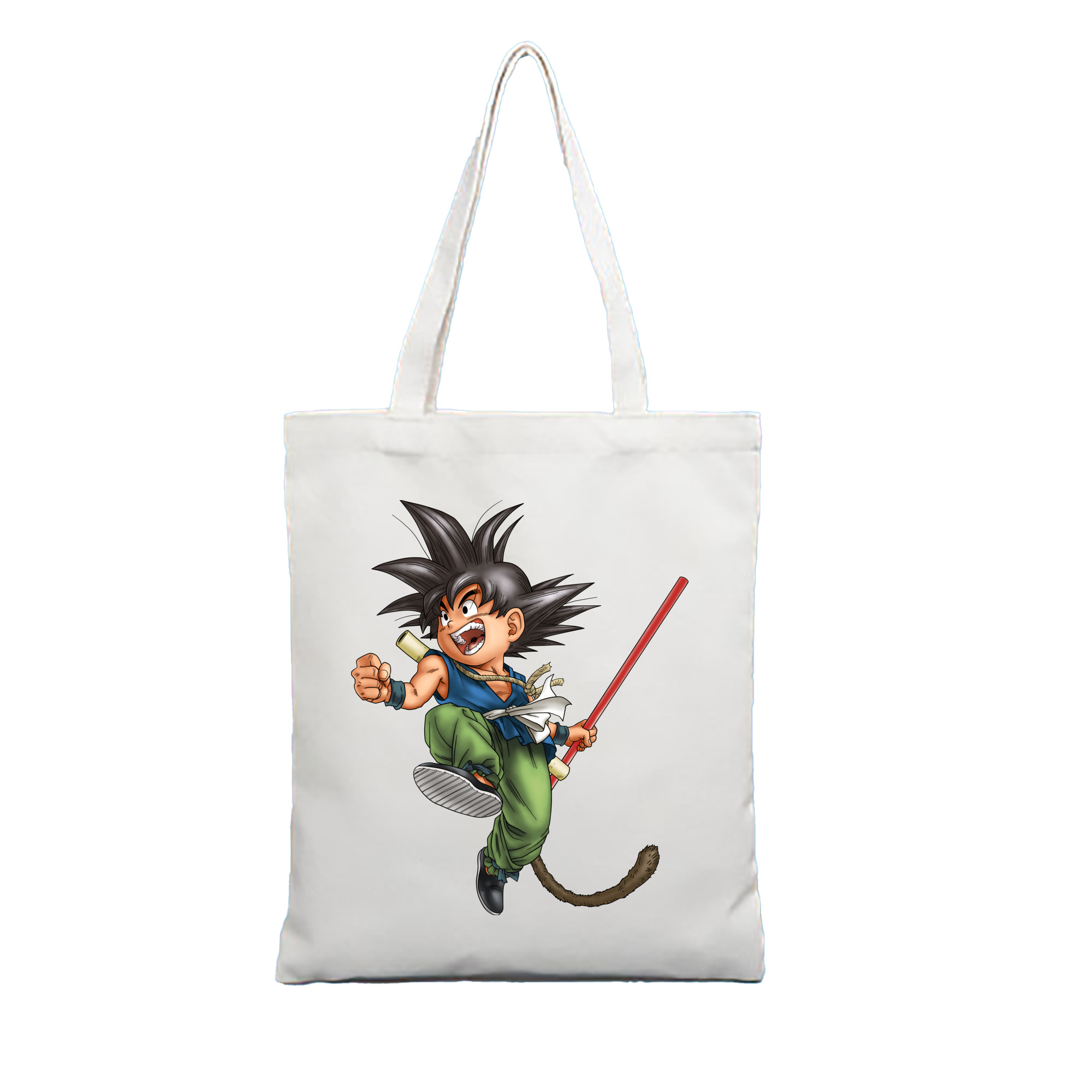 （画像用） ドラゴンボール 孫悟空（そん ごくう）Son Goku カカロット DRAGON BALL Kakarotto 縦型キャンバス生地手提げバッグ　トートバッグ
