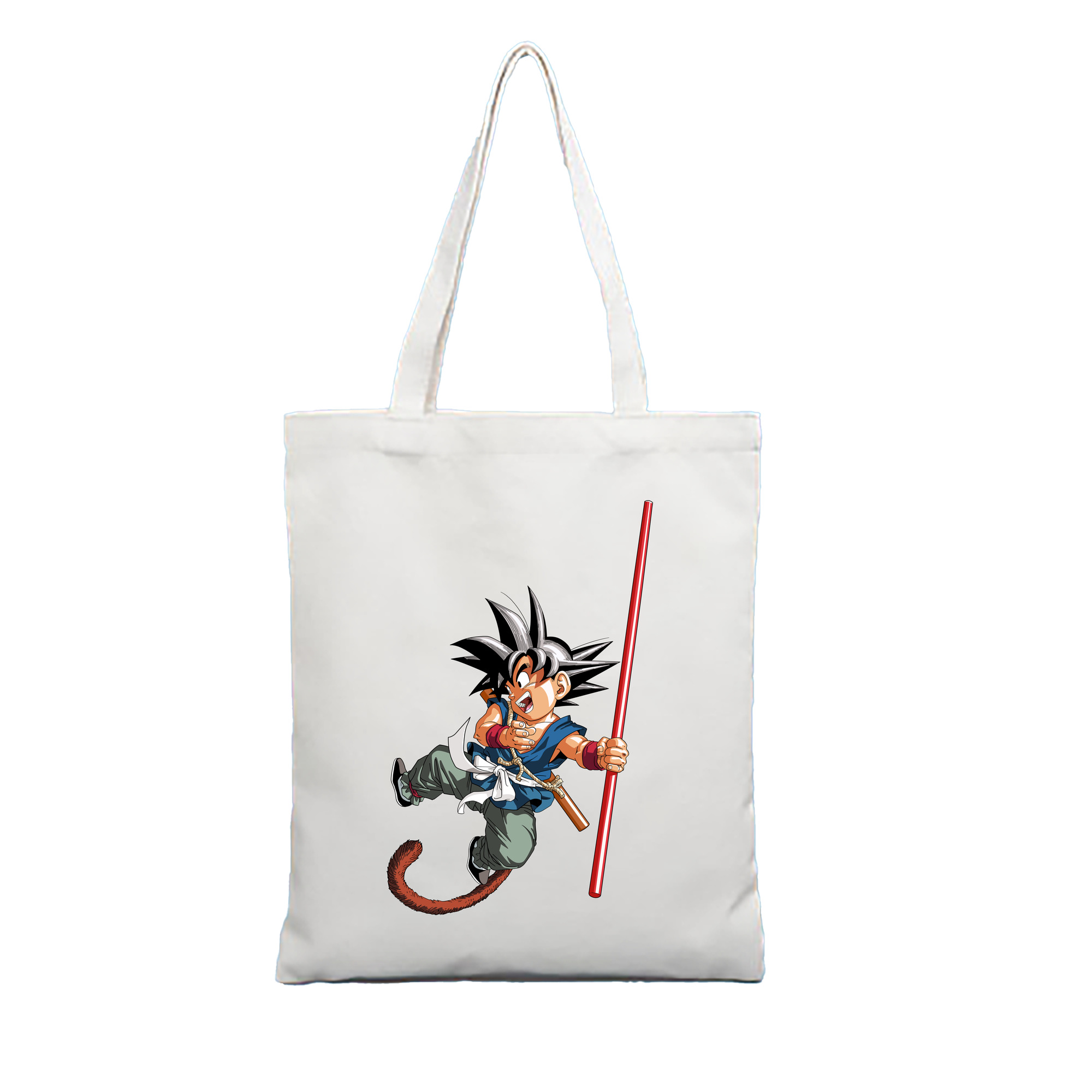 （画像用） ドラゴンボール 孫悟空（そん ごくう）Son Goku カカロット DRAGON BALL Kakarotto 縦型キャンバス生地手提げバッグ　トートバッグ