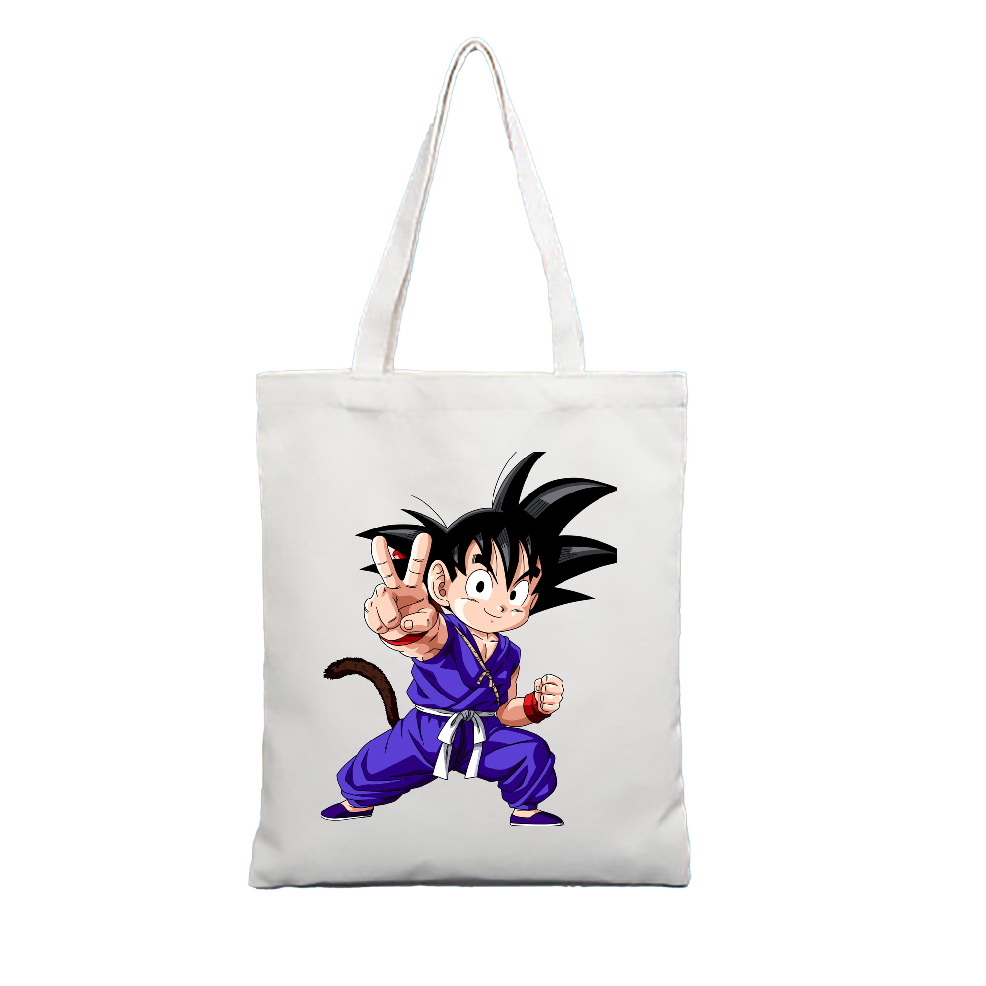 （画像用） ドラゴンボール 孫悟空（そん ごくう）Son Goku カカロット DRAGON BALL Kakarotto 縦型キャンバス生地手提げバッグ　トートバッグ