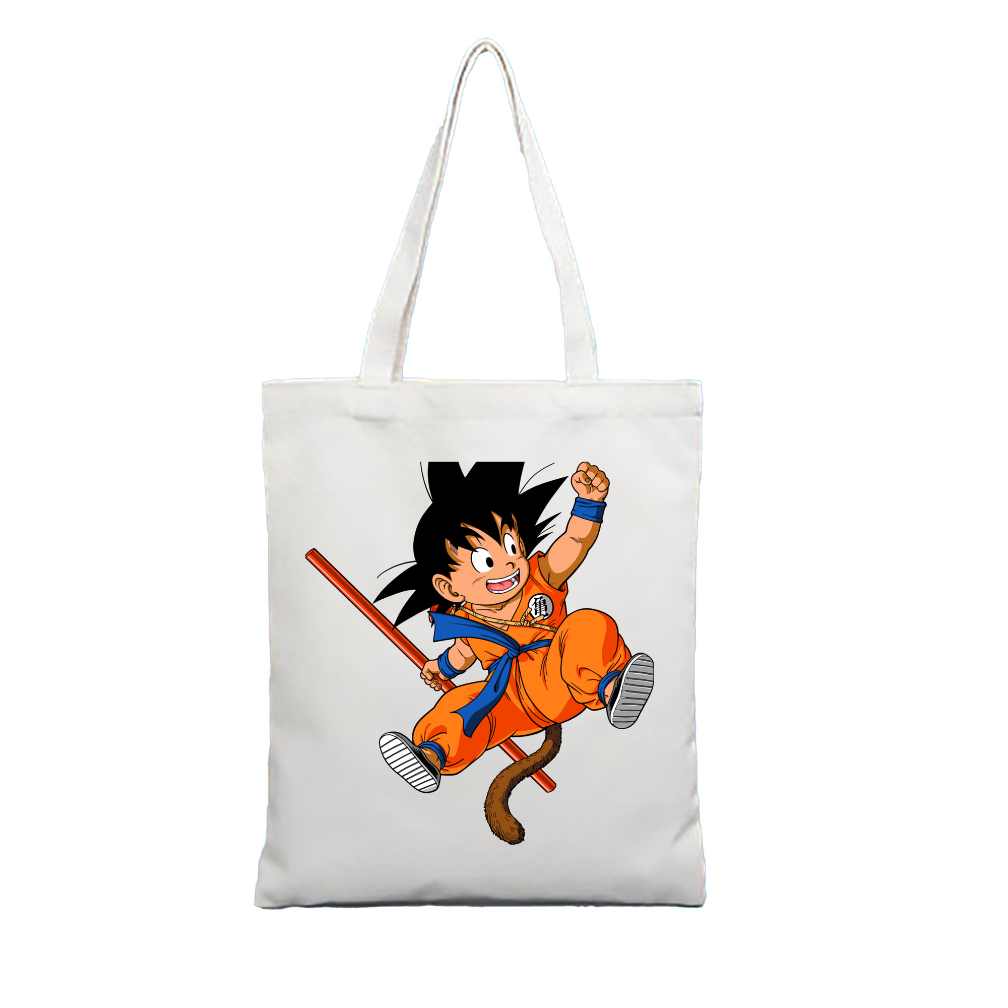 （画像用） ドラゴンボール 孫悟空（そん ごくう）Son Goku カカロット DRAGON BALL Kakarotto 縦型キャンバス生地手提げバッグ　トートバッグ
