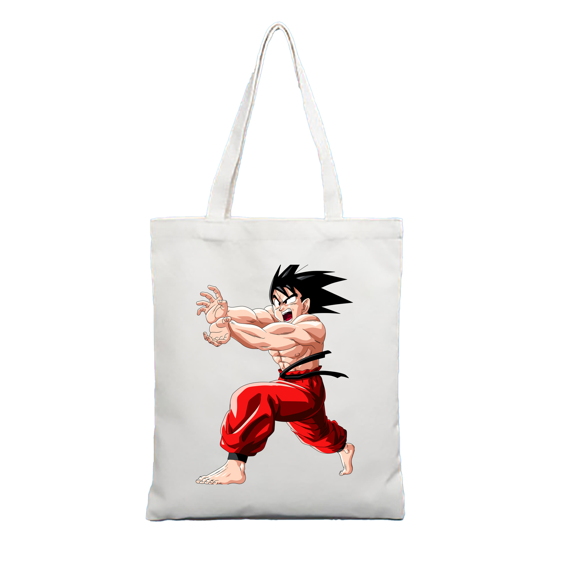 （画像用） ドラゴンボール 孫悟空（そん ごくう）Son Goku カカロット DRAGON BALL Kakarotto 縦型キャンバス生地手提げバッグ　トートバッグ