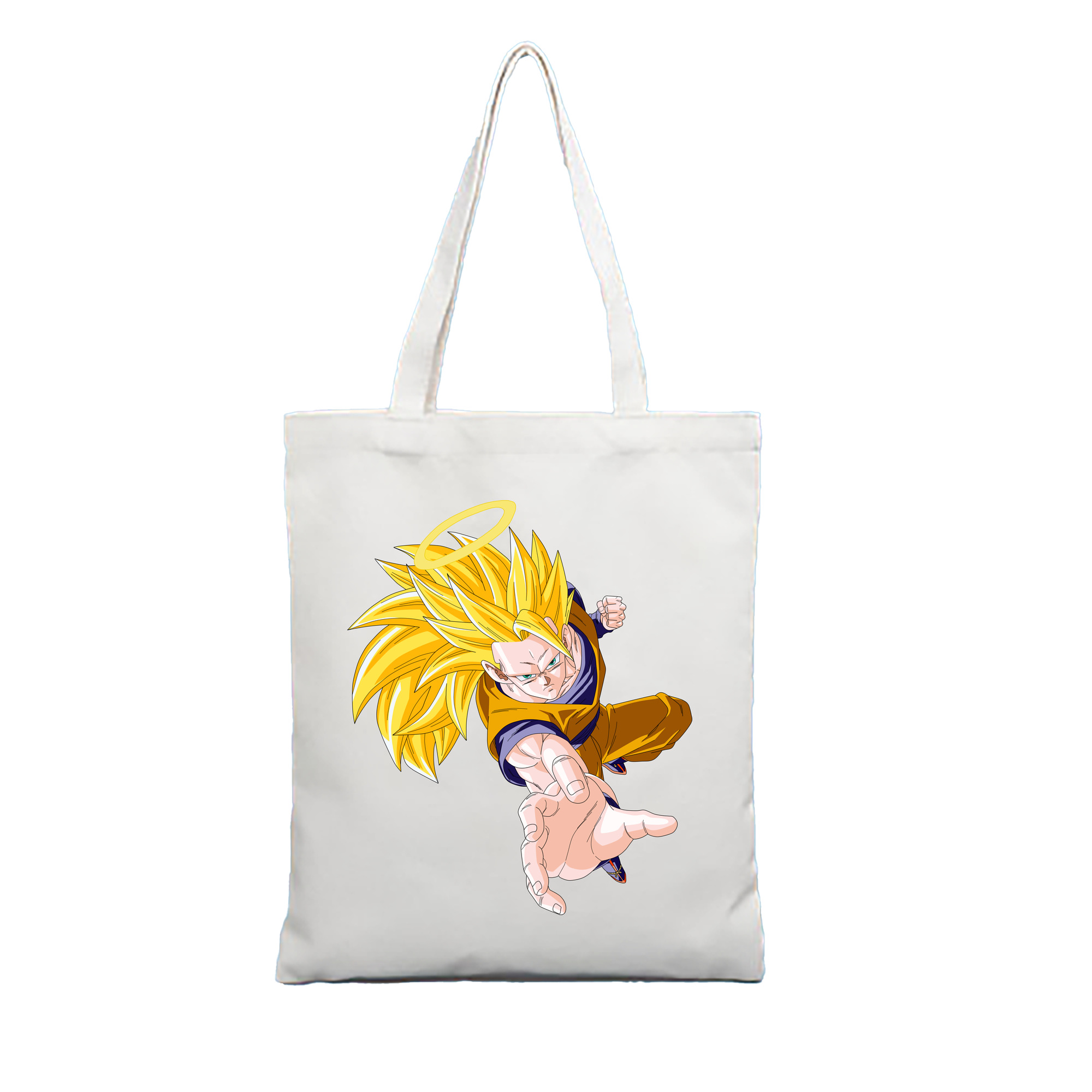 （画像用） ドラゴンボール 孫悟空（そん ごくう）Son Goku カカロット DRAGON BALL Kakarotto 縦型キャンバス生地手提げバッグ　トートバッグ