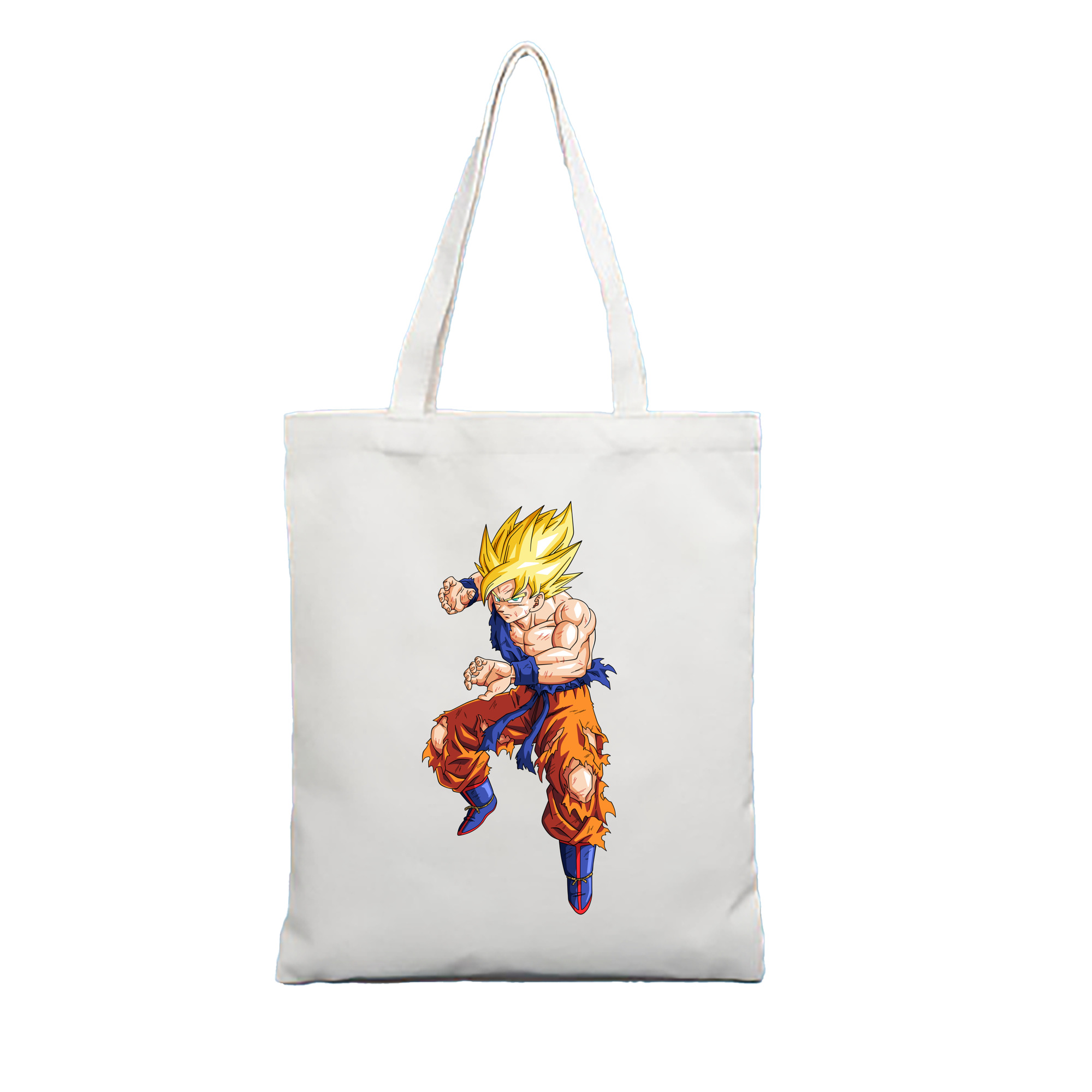 （画像用） ドラゴンボール 孫悟空（そん ごくう）Son Goku カカロット DRAGON BALL Kakarotto 縦型キャンバス生地手提げバッグ　トートバッグ