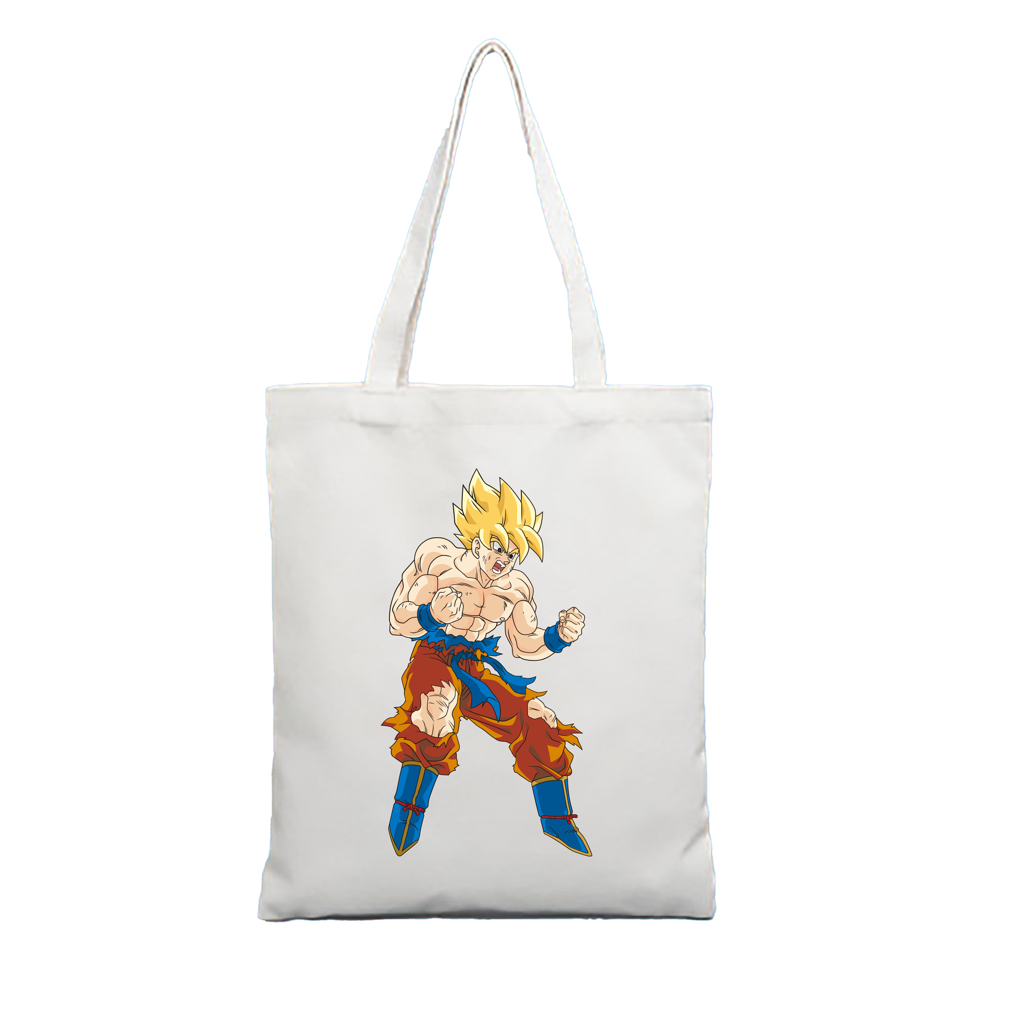 （画像用） ドラゴンボール 孫悟空（そん ごくう）Son Goku カカロット DRAGON BALL Kakarotto 縦型キャンバス生地手提げバッグ　トートバッグ