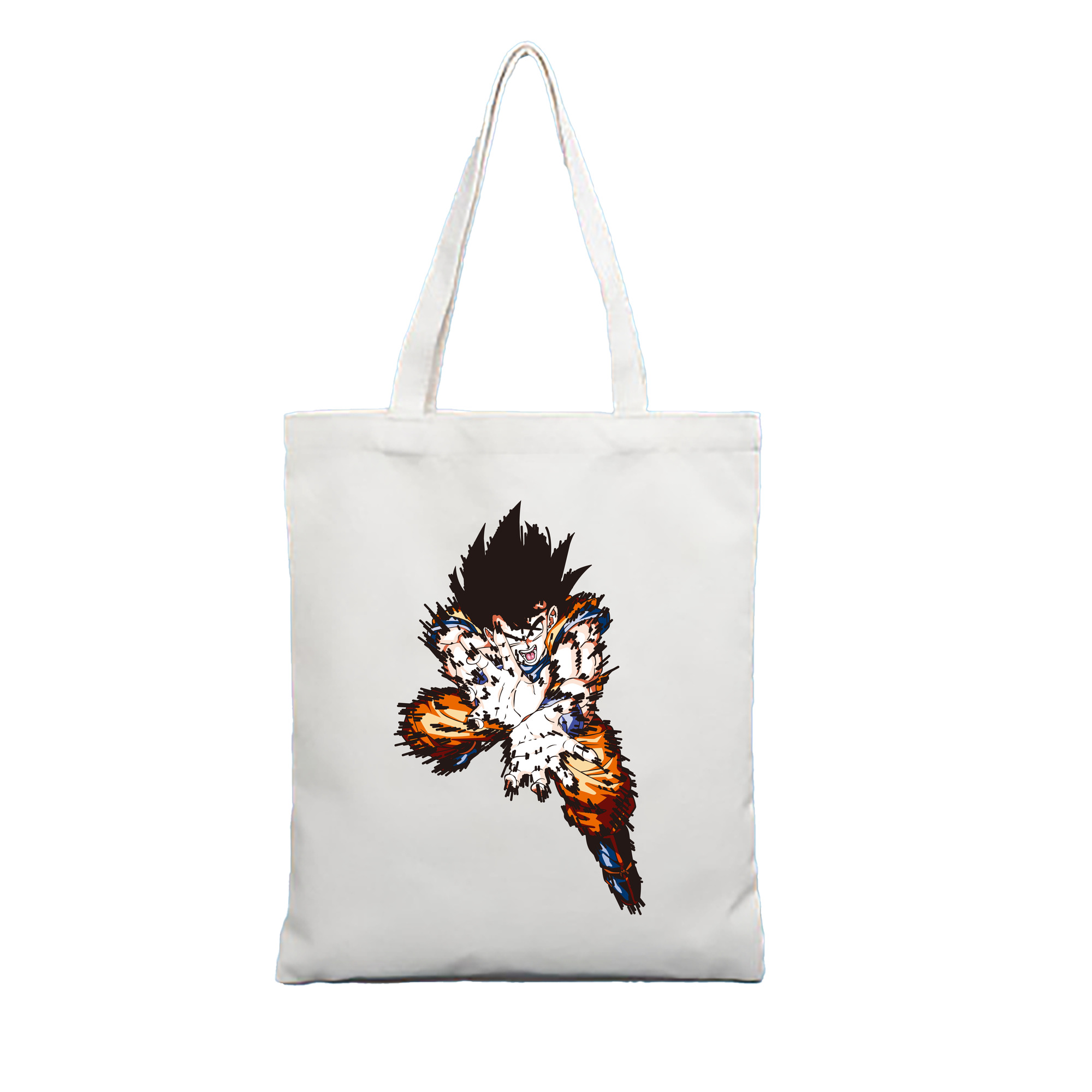 （画像用） ドラゴンボール 孫悟空（そん ごくう）Son Goku カカロット DRAGON BALL Kakarotto 縦型キャンバス生地手提げバッグ　トートバッグ